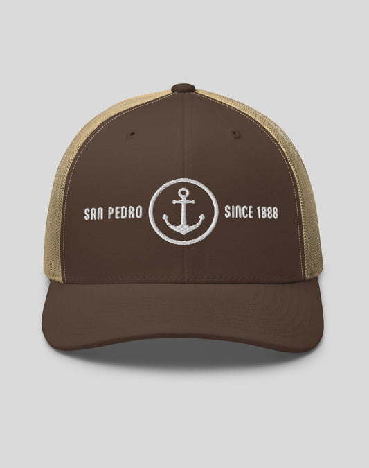 San Pedro Anchor Trucker Hat | Brown/Khaki