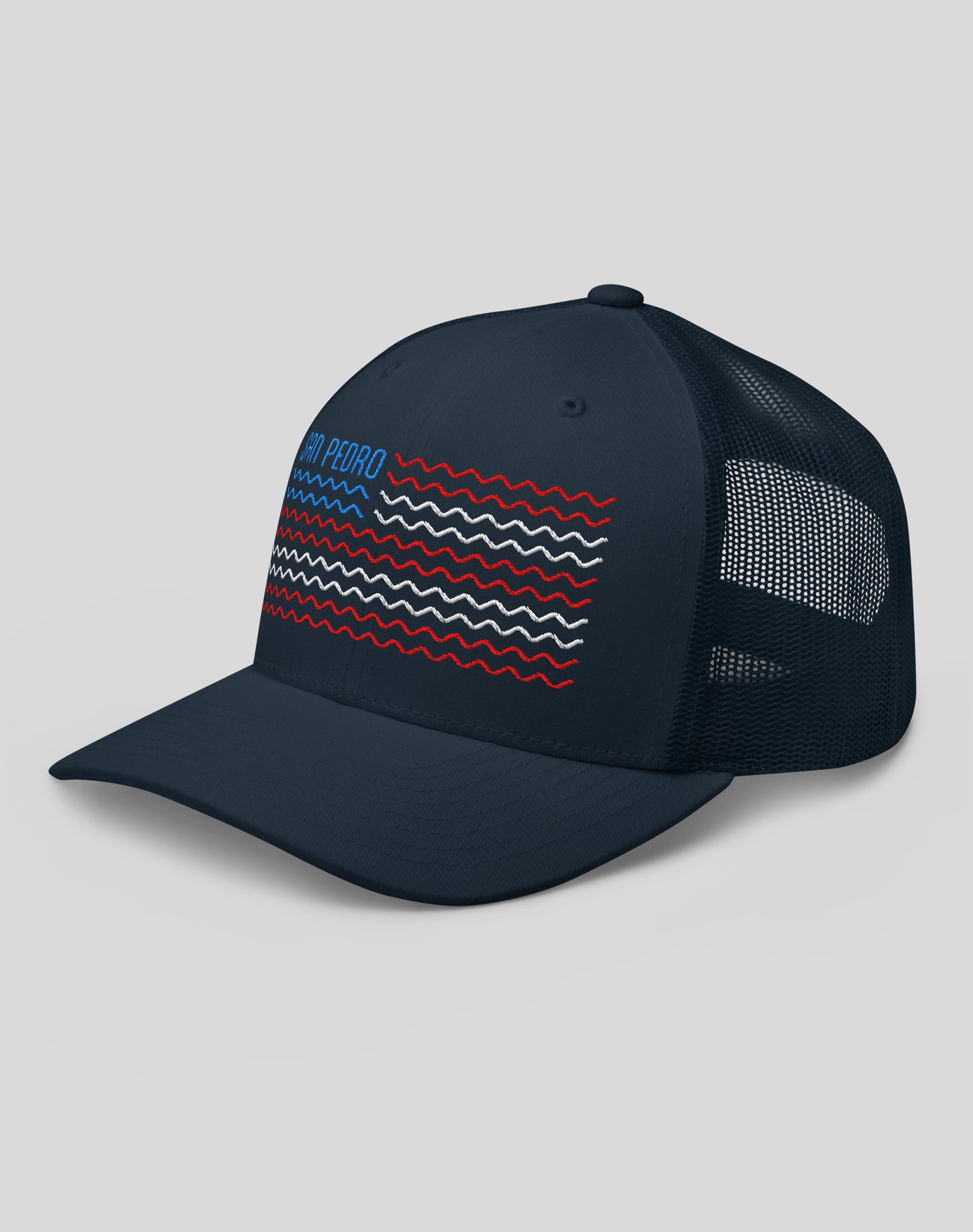 San Pedro 4th of July Trucker Hat | Navy/Navy