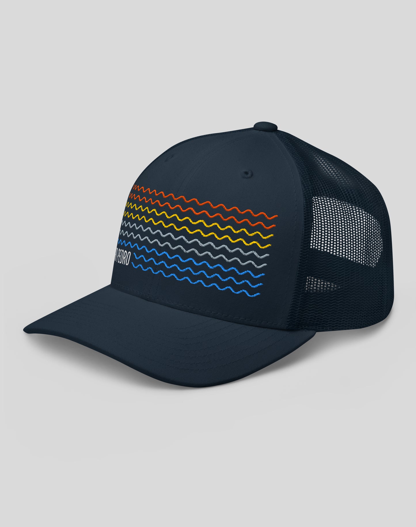San Pedro Sunset Waves Trucker Hat | Navy/Navy