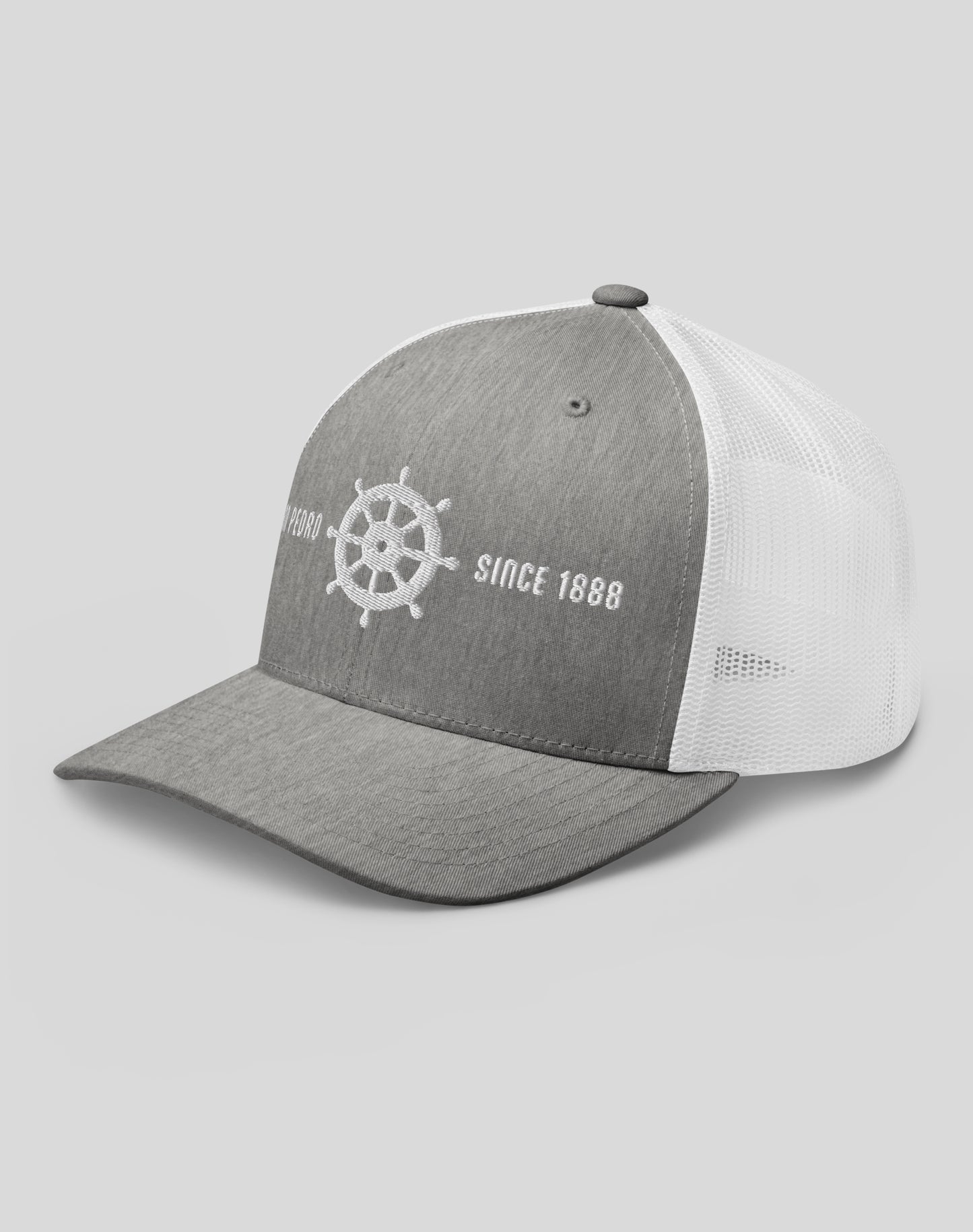 San Pedro Helm Trucker Hat | Heather Grey/White