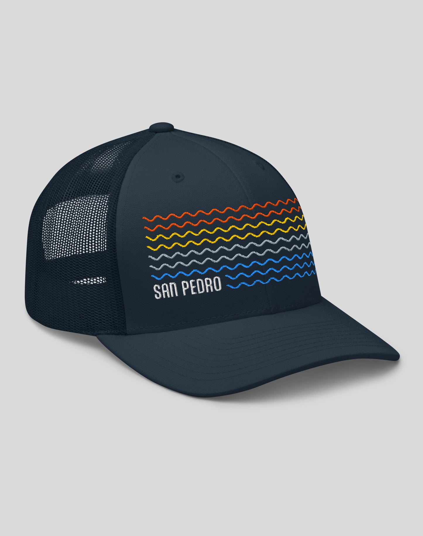 San Pedro Sunset Waves Trucker Hat | Navy/Navy