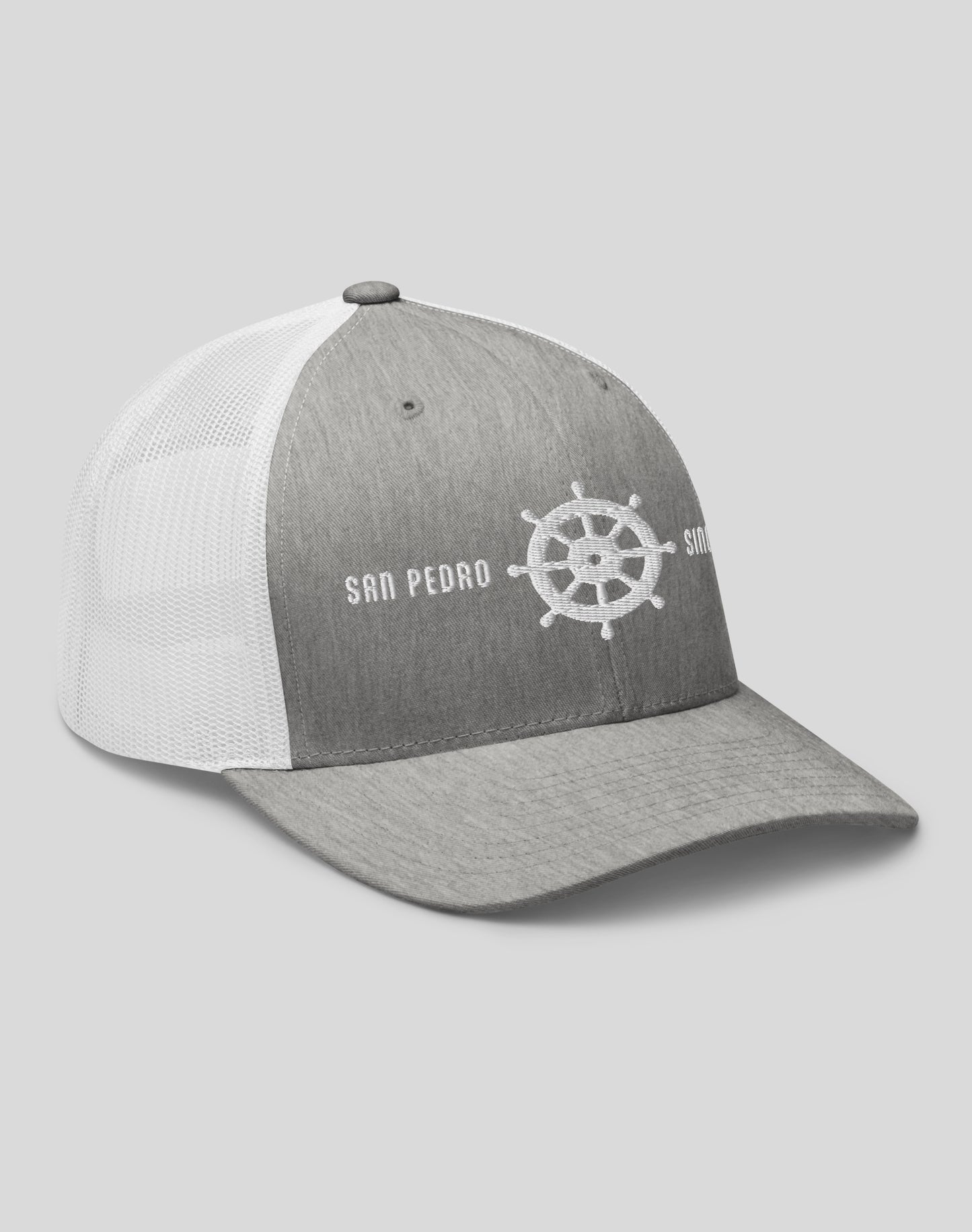 San Pedro Helm Trucker Hat | Heather Grey/White