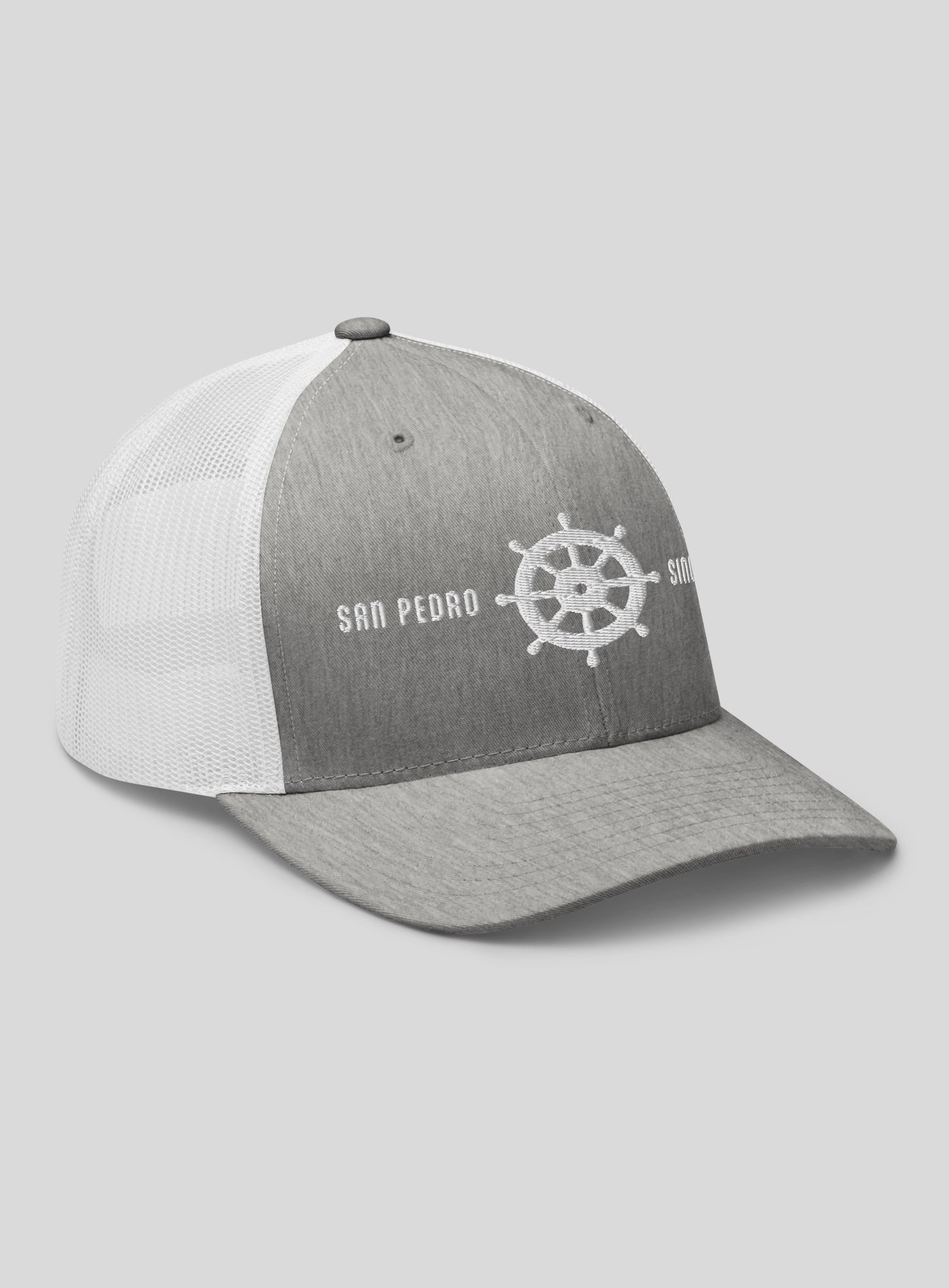 San Pedro Helm Trucker Hat - Heather Grey/White