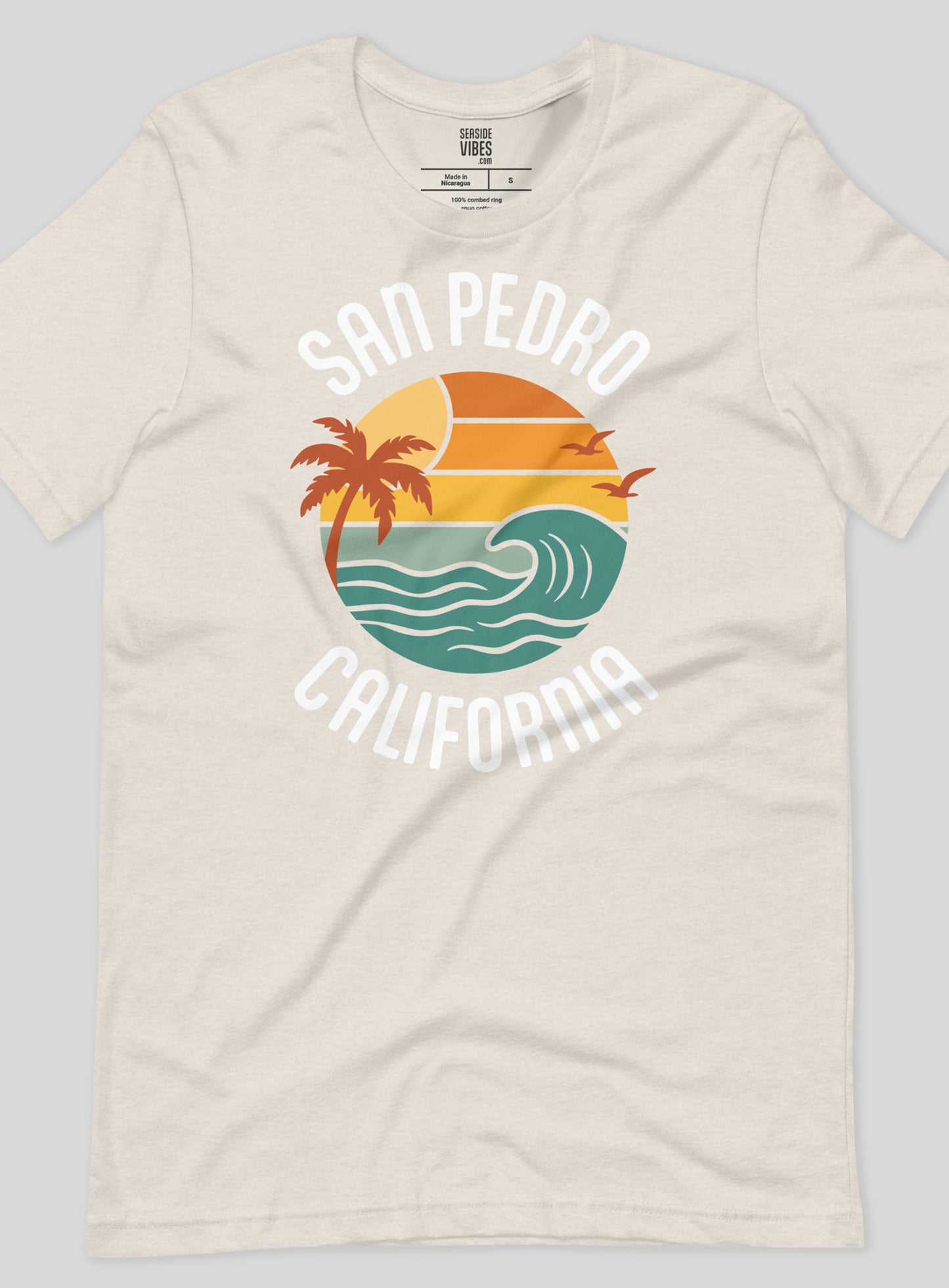 Unisex: San Pedro Retro Waves - Heather Dust