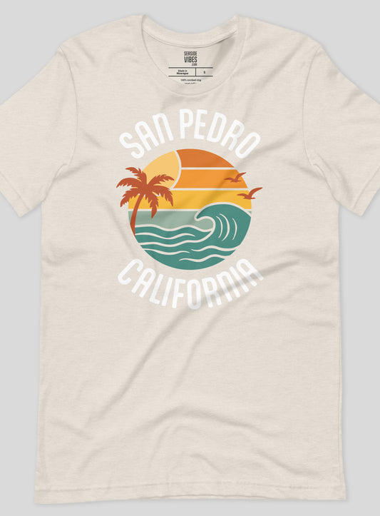 Unisex: San Pedro Retro Waves - Heather Dust