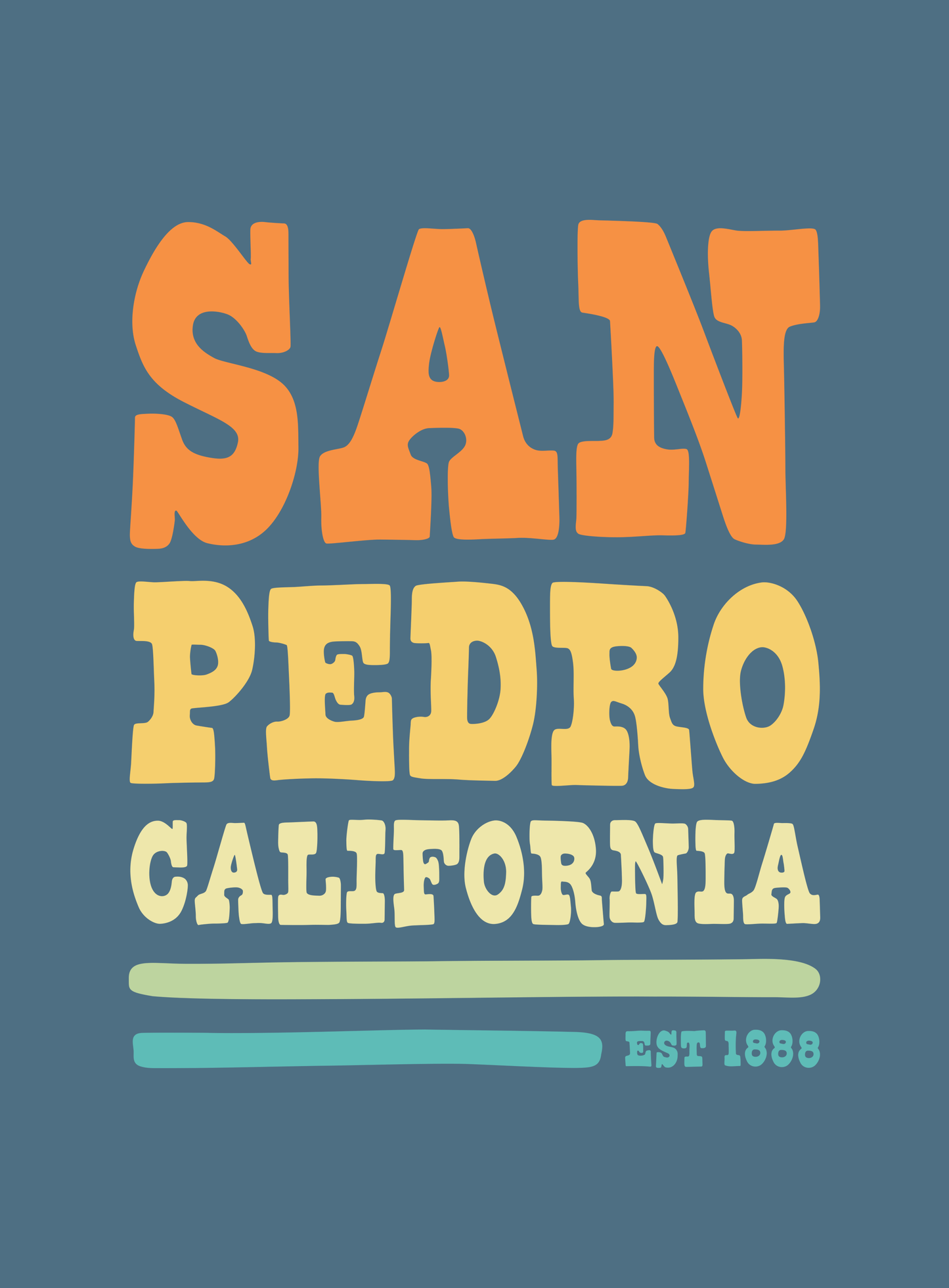 Unisex: San Pedro Vibes Tee - Heather Deep Teal