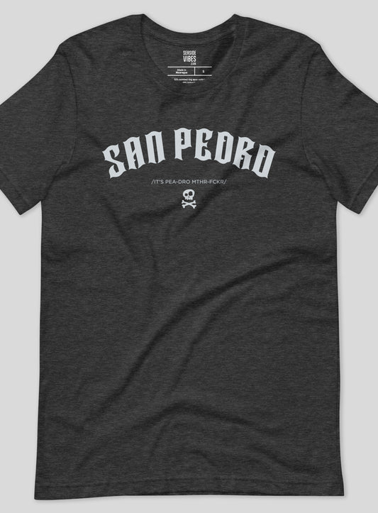 Unisex: Pedro Locals Only Tee - Dark Grey Heather