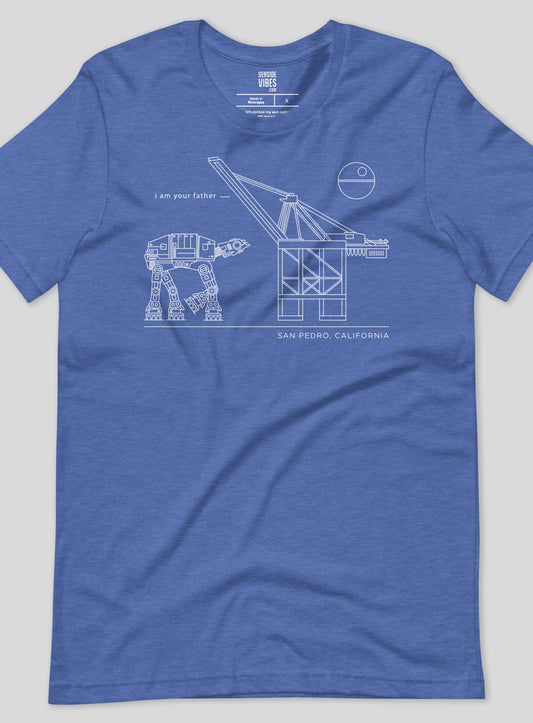 Unisex: San Pedro I Am Your Father Tee - Heather True Royal