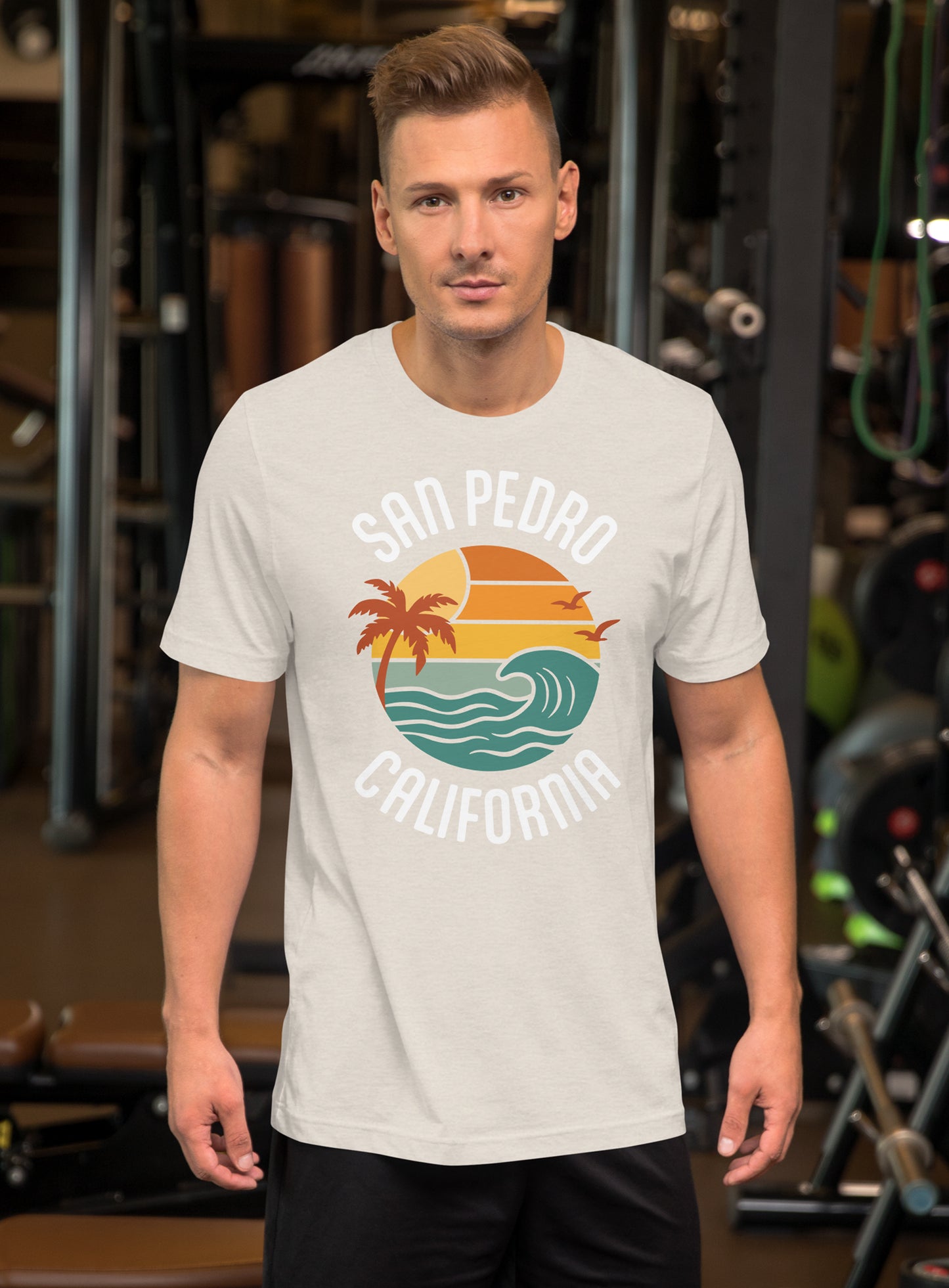 Unisex: San Pedro Retro Waves - Heather Dust