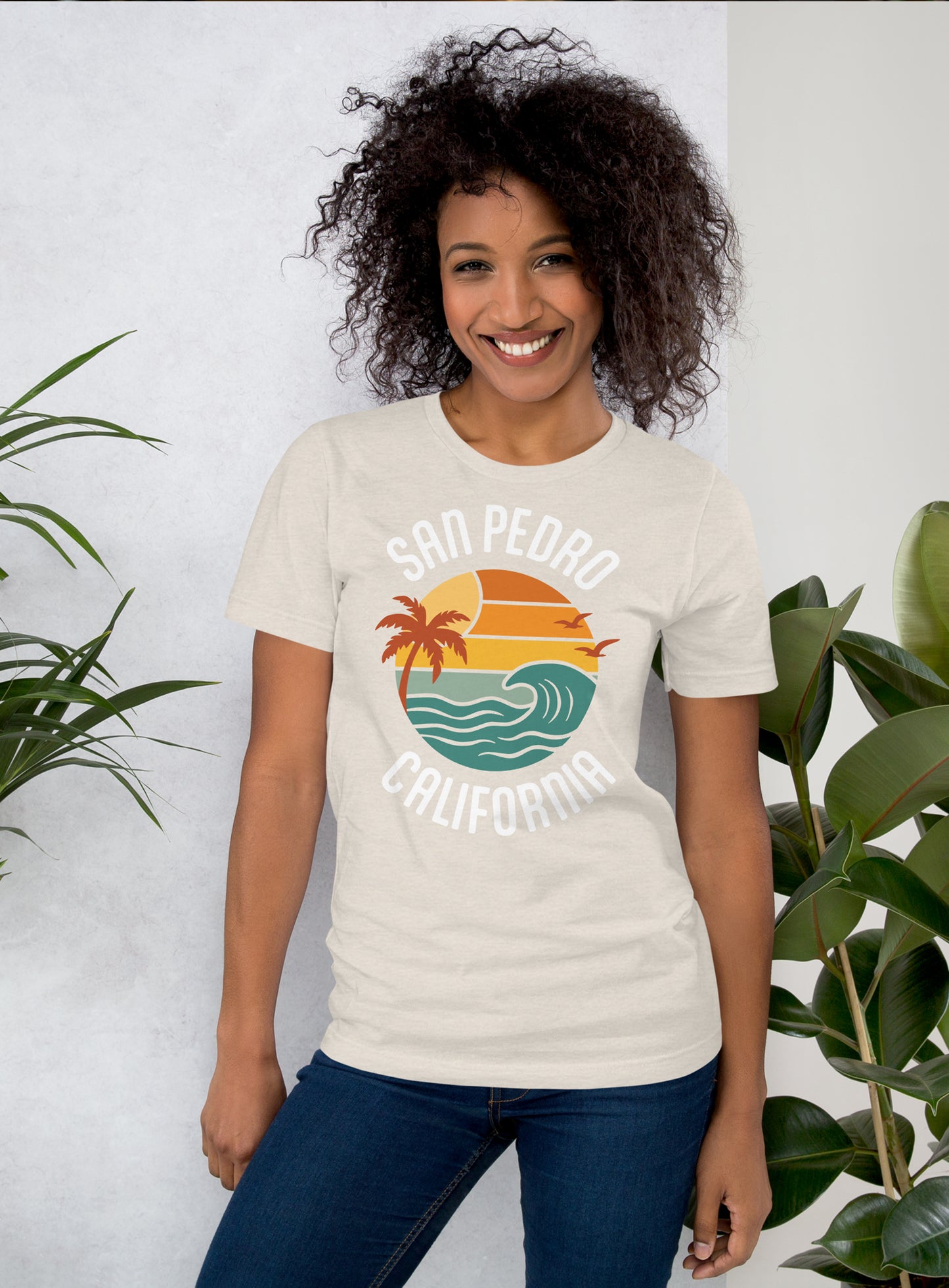 Unisex: San Pedro Retro Waves - Heather Dust