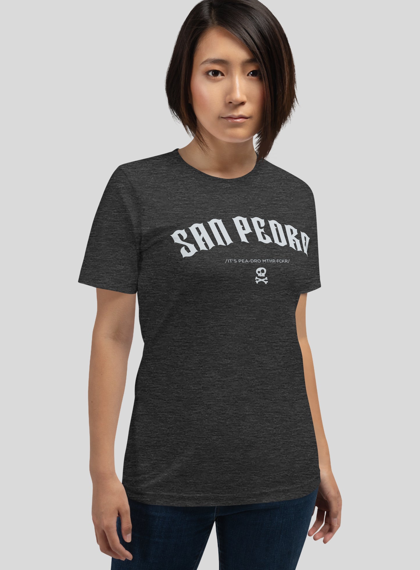 Unisex: Pedro Locals Only Tee - Dark Grey Heather