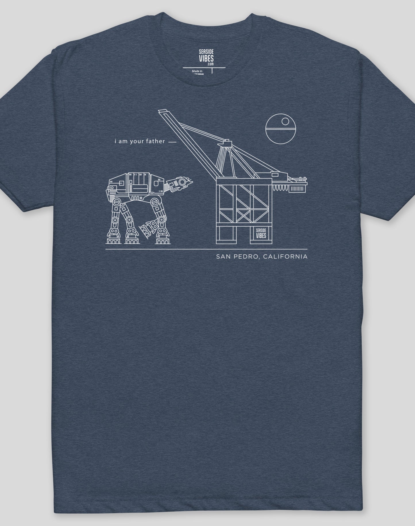 San Pedro I Am Your Father Tee - Cotton Blend | Midnight Navy