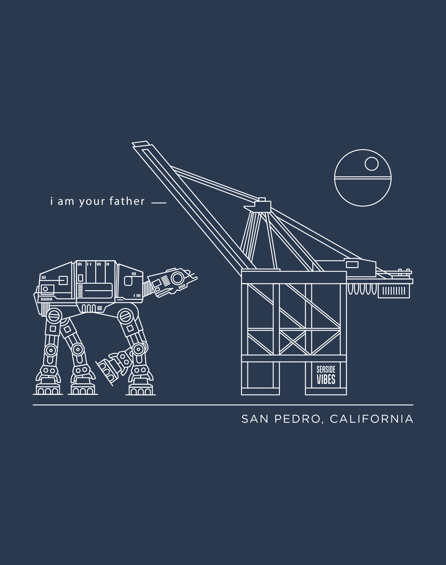 San Pedro I Am Your Father Tee - Cotton Blend | Midnight Navy