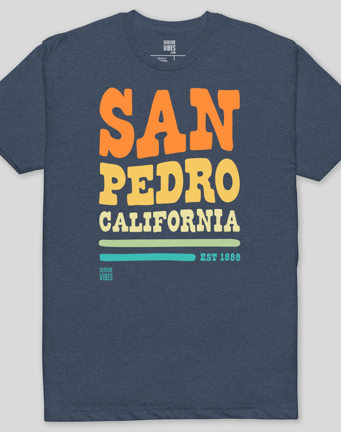 San Pedro Vibes Tee - Cotton Blend | Midnight Navy