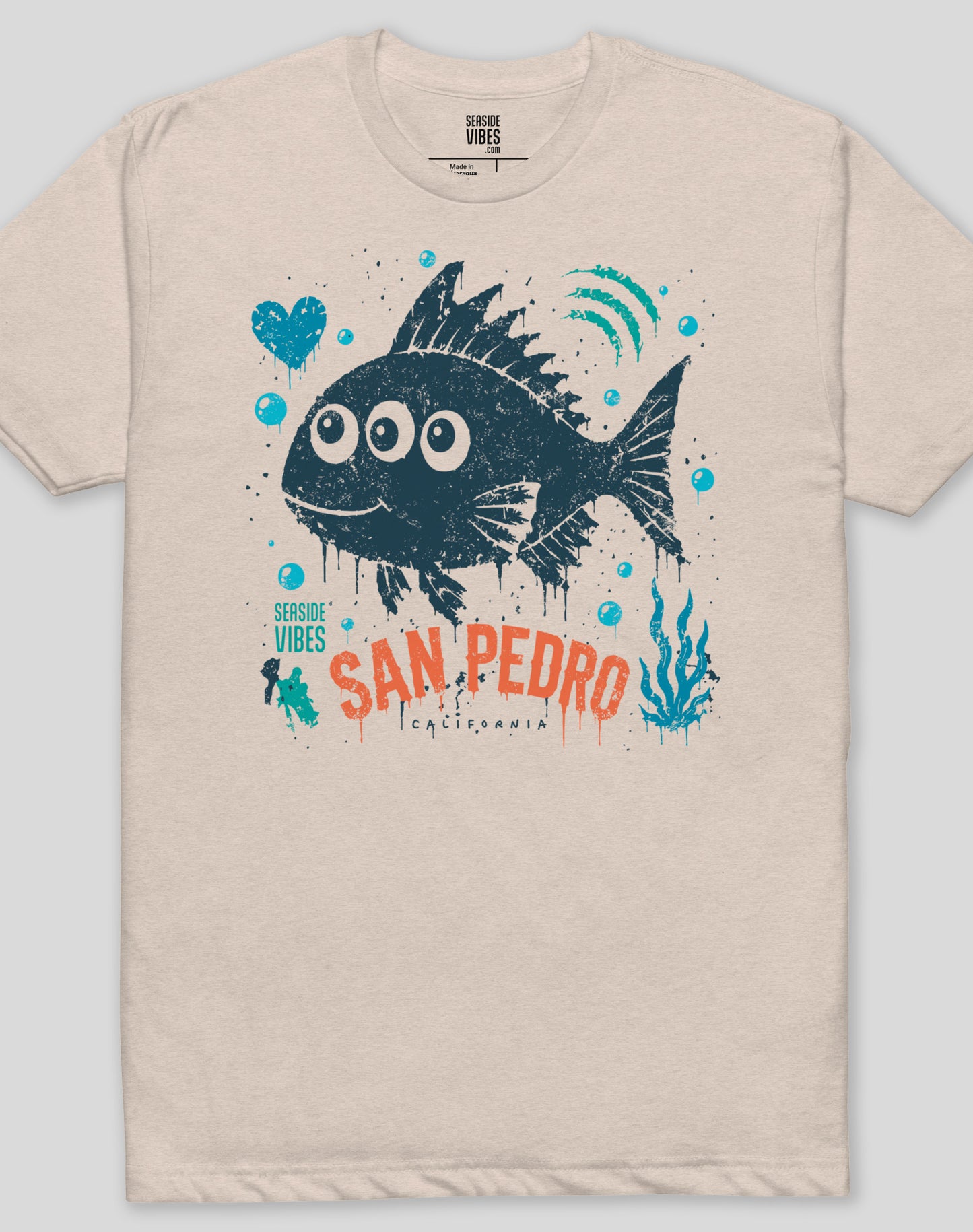 San Pedro Three-Eyed Fish Tee - Cotton Blend | Sand