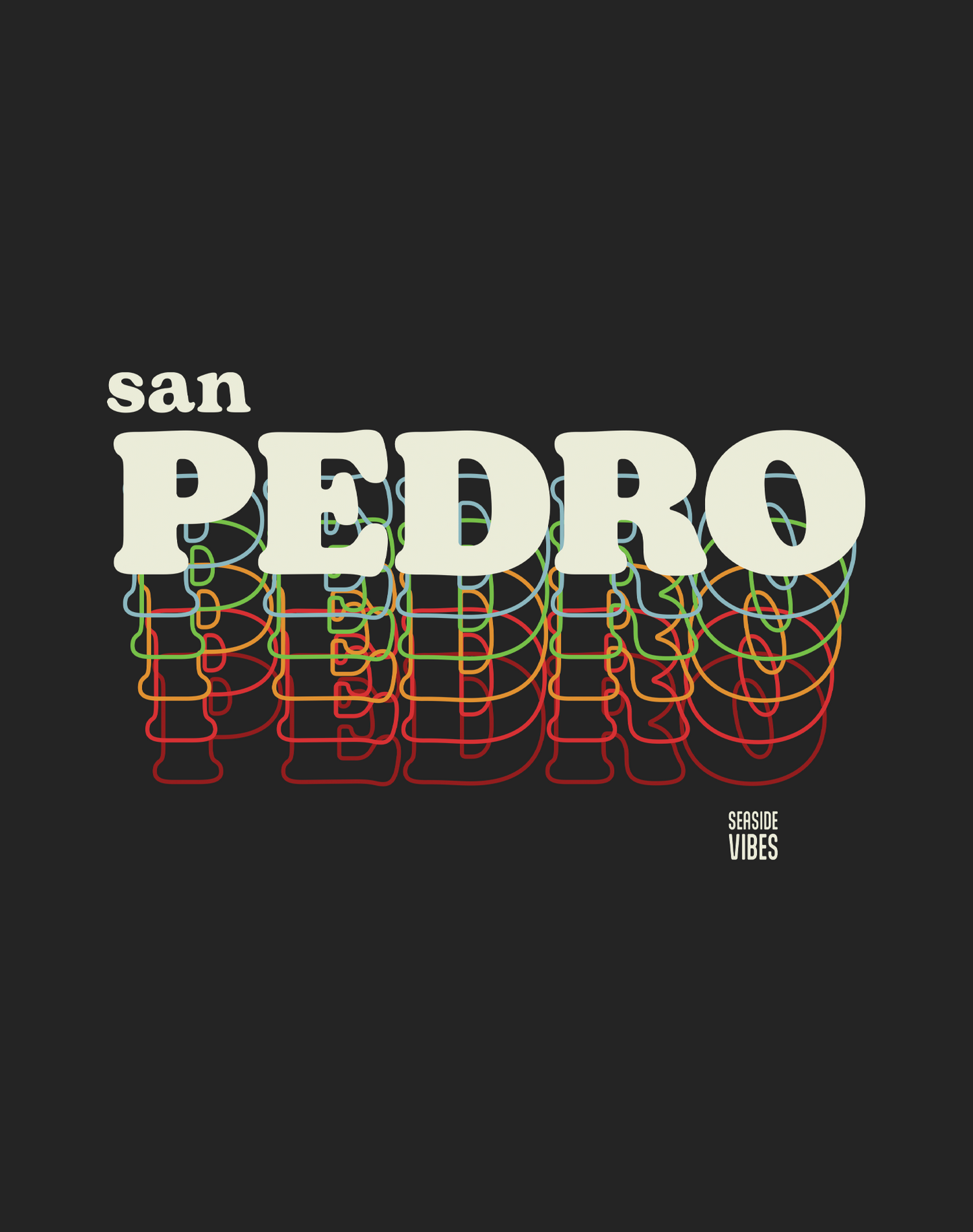 San Pedro 80s Remix Tee - Cotton Blend | Charcoal