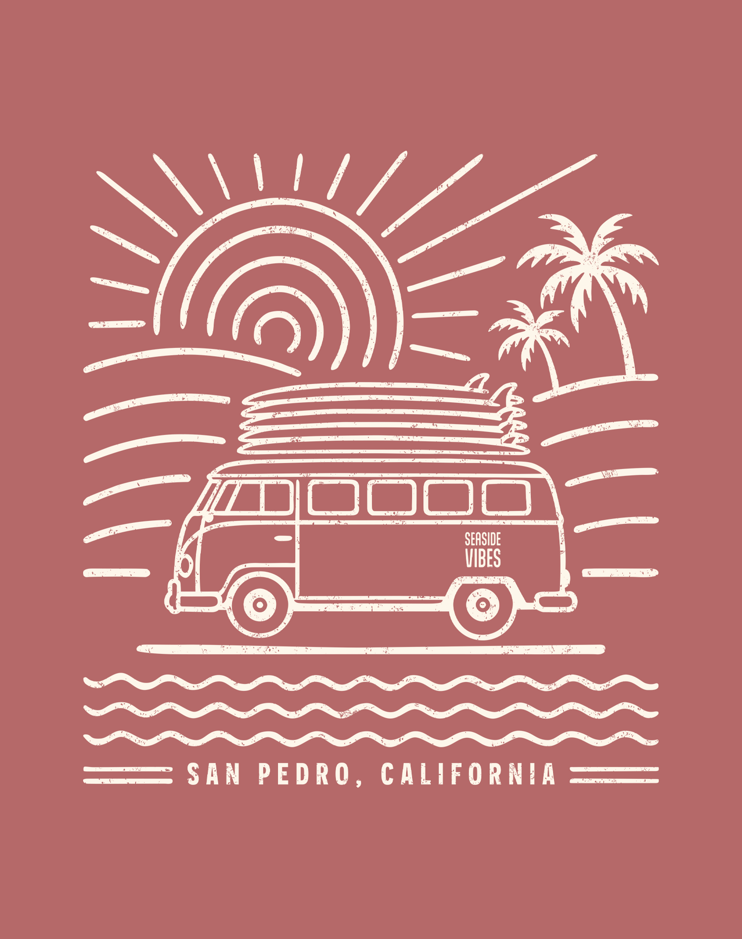 San Pedro Endless Summer Tee - Cotton Blend | Heather Mauve