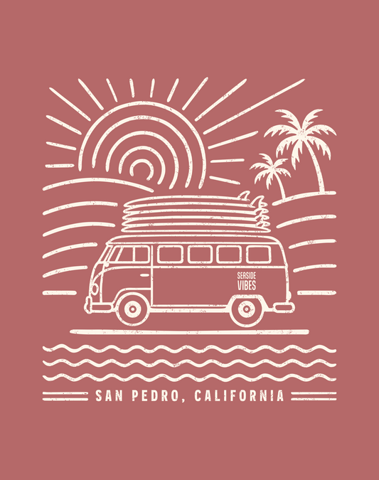 San Pedro Endless Summer Tee - Cotton Blend | Heather Mauve