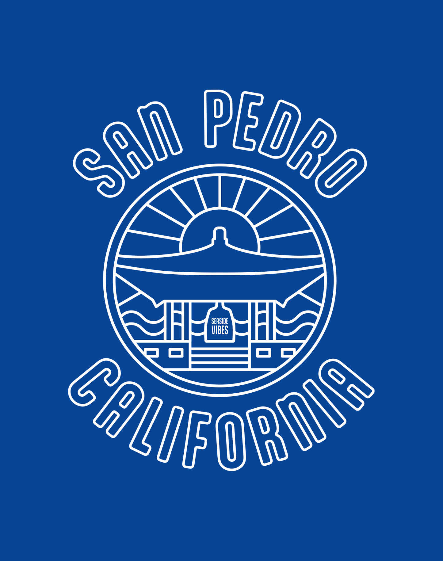 San Pedro Korean Bell of Friendship Tee - Cotton Blend | Royal