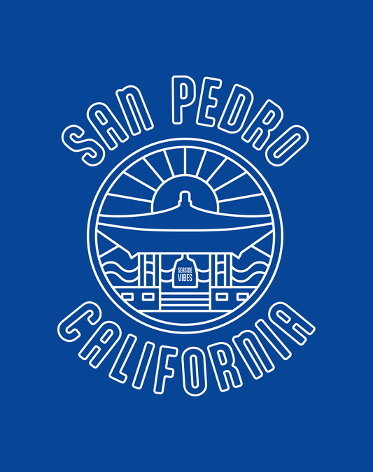 San Pedro Korean Bell of Friendship Tee - Cotton Blend | Royal