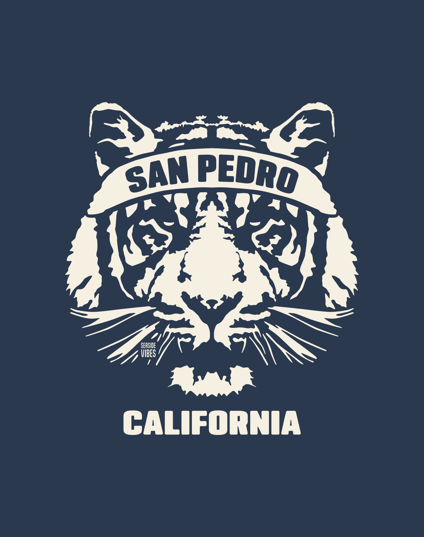 San Pedro Tiger Ambush Tee - Cotton Blend | Midnight Navy