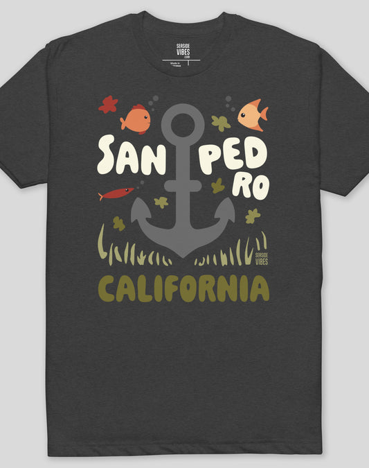 San Pedro Anchor Tee - Cotton Blend | Charcoal