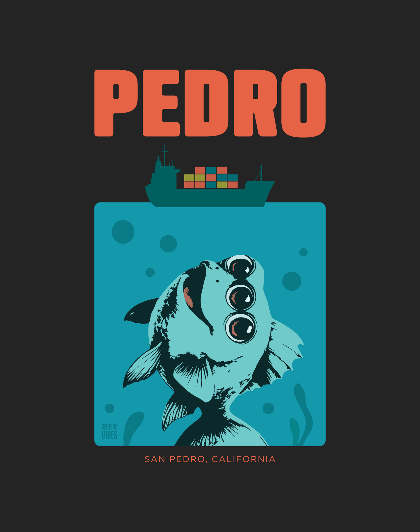 San Pedro We're Gonna Need a Bigger Boat Tee - Cotton Blend | Charcoal