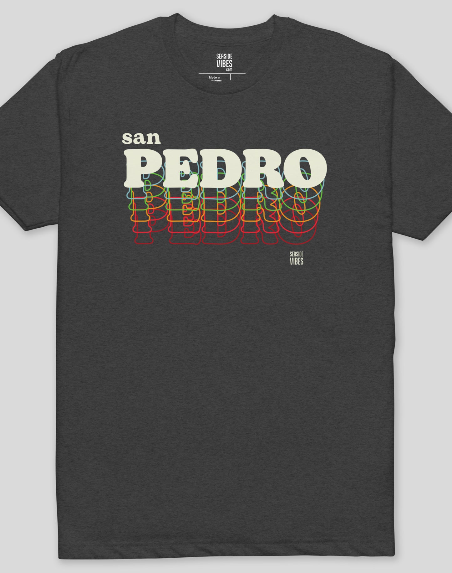 San Pedro 80s Remix Tee - Cotton Blend | Charcoal