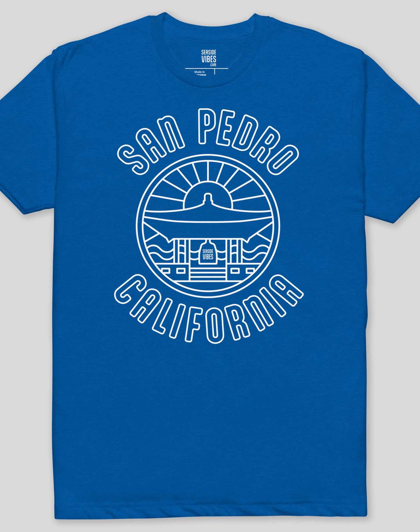 San Pedro Korean Bell of Friendship Tee - Cotton Blend | Royal