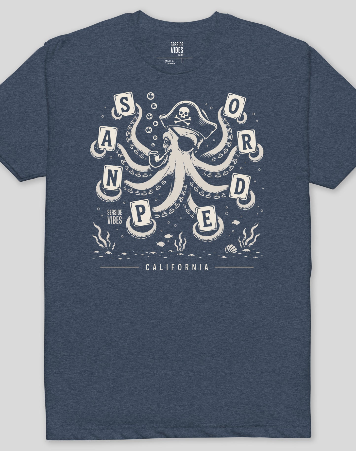 San Pedro Wheel of Misfortune Tee - Cotton Blend | Midnight Navy