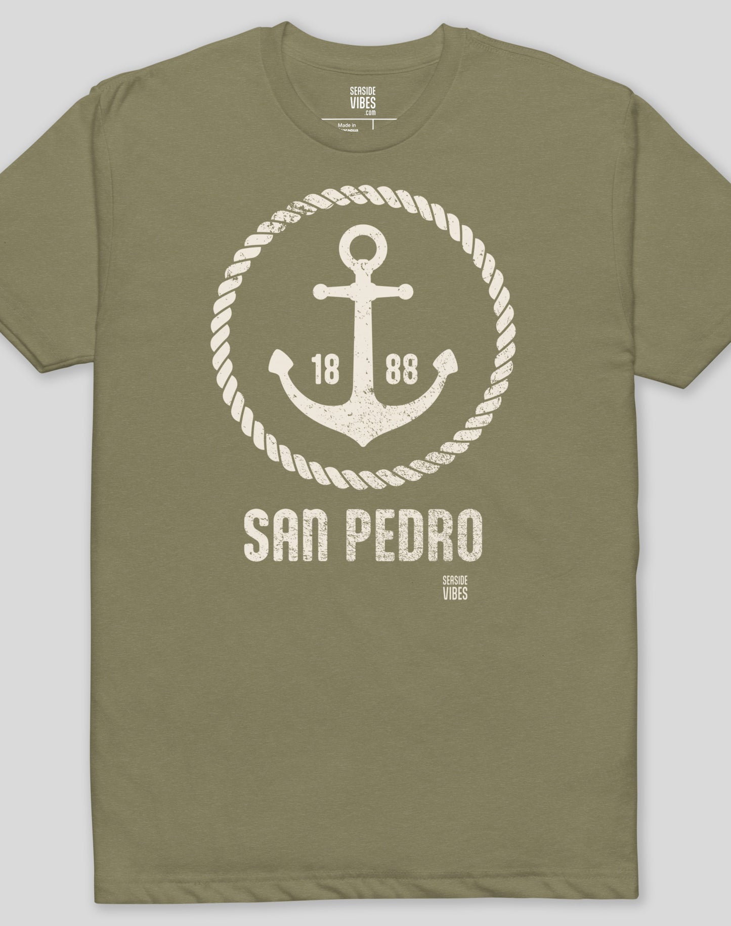 San Pedro Roots Tee - Cotton Blend | Military Green