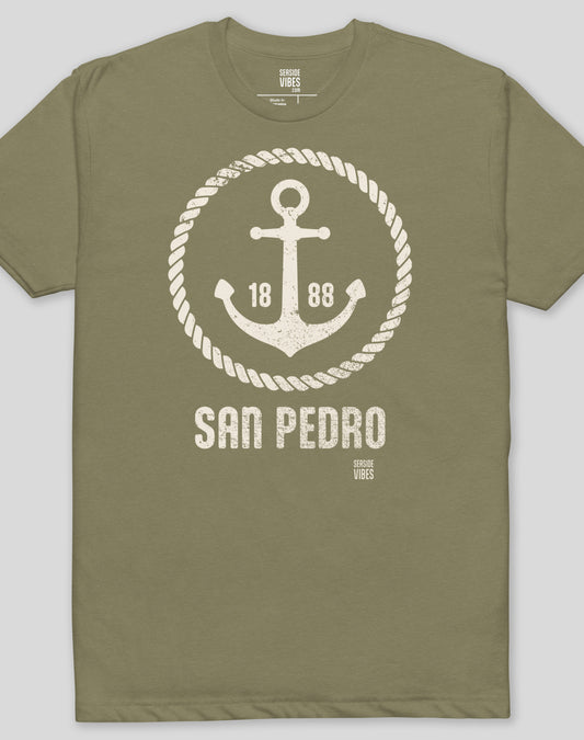 San Pedro Roots Tee - Cotton Blend | Military Green