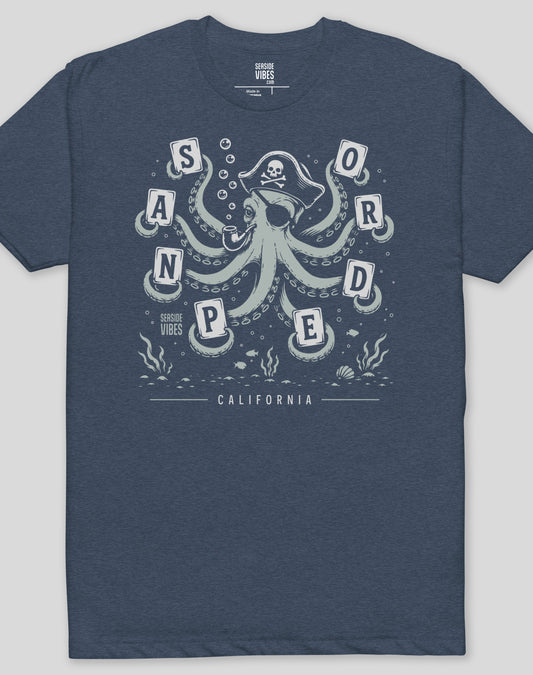 San Pedro Wheel of Misfortune Tee - Cotton Blend | Midnight Navy