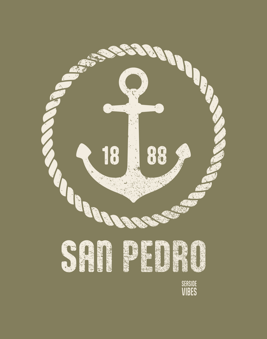San Pedro Roots Tee - Cotton Blend | Military Green