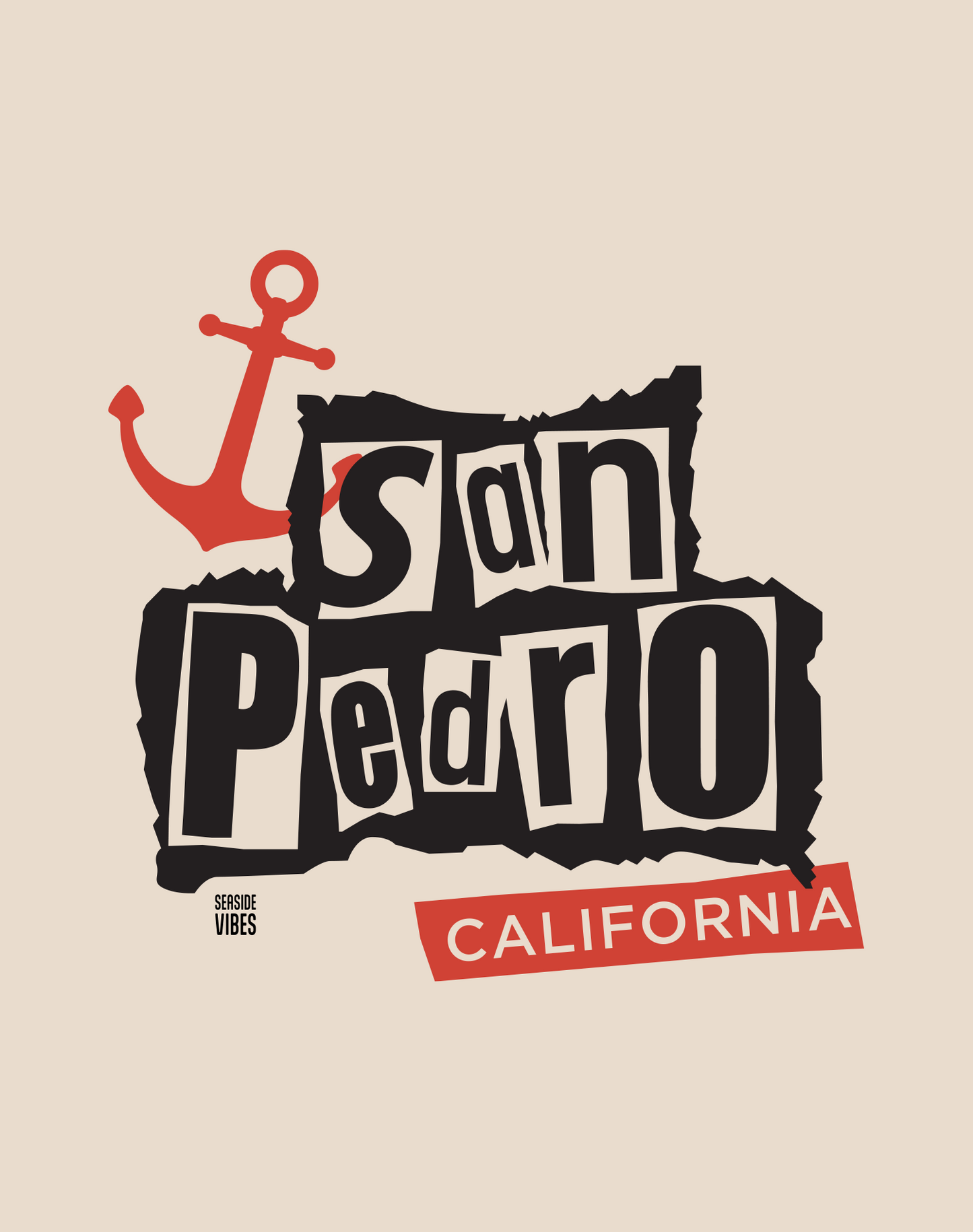 San Pedro Anarchy in the SP Tee - Cotton Blend | Sand