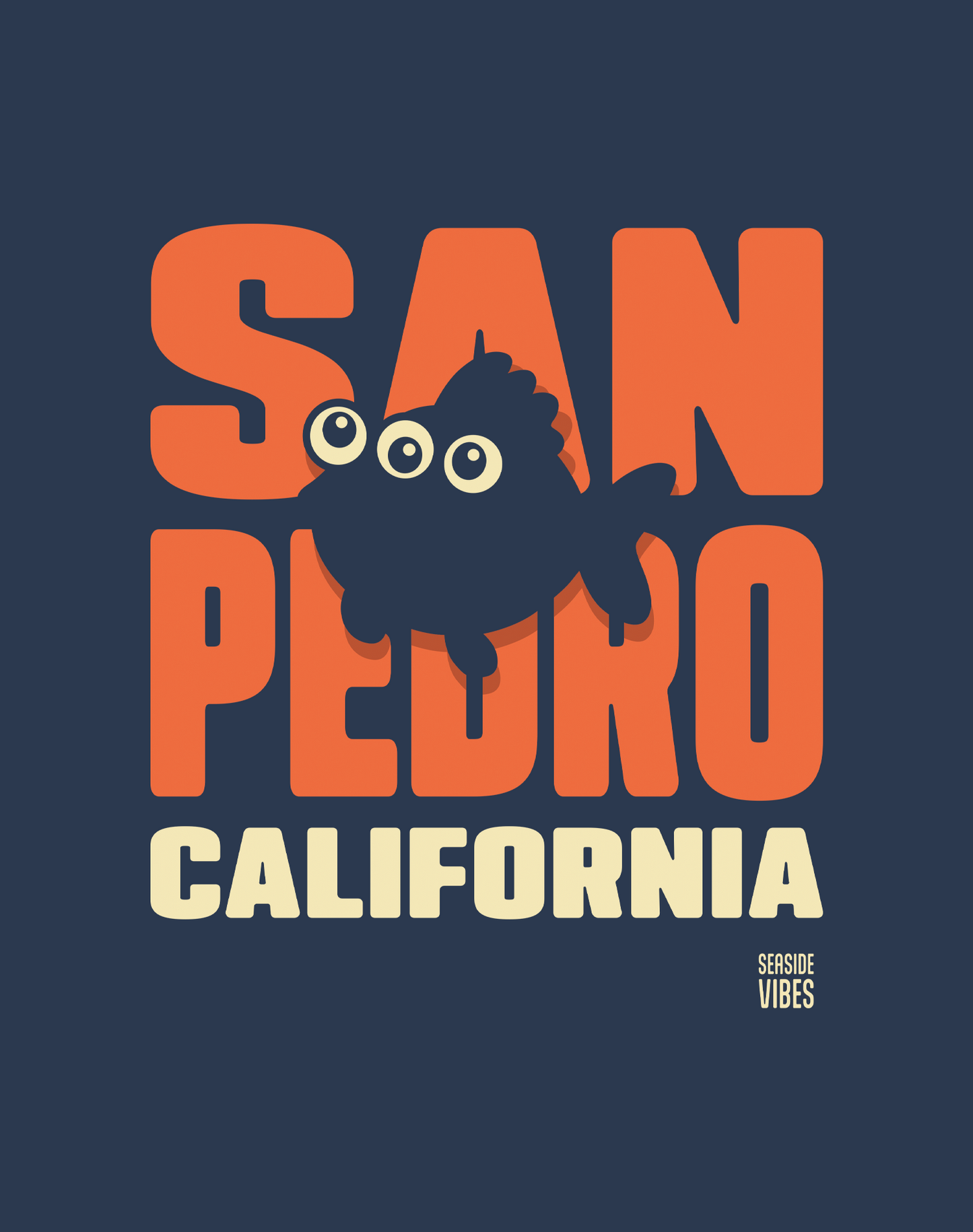 All Eyes on San Pedro Tee - Cotton Blend | Midnight Navy