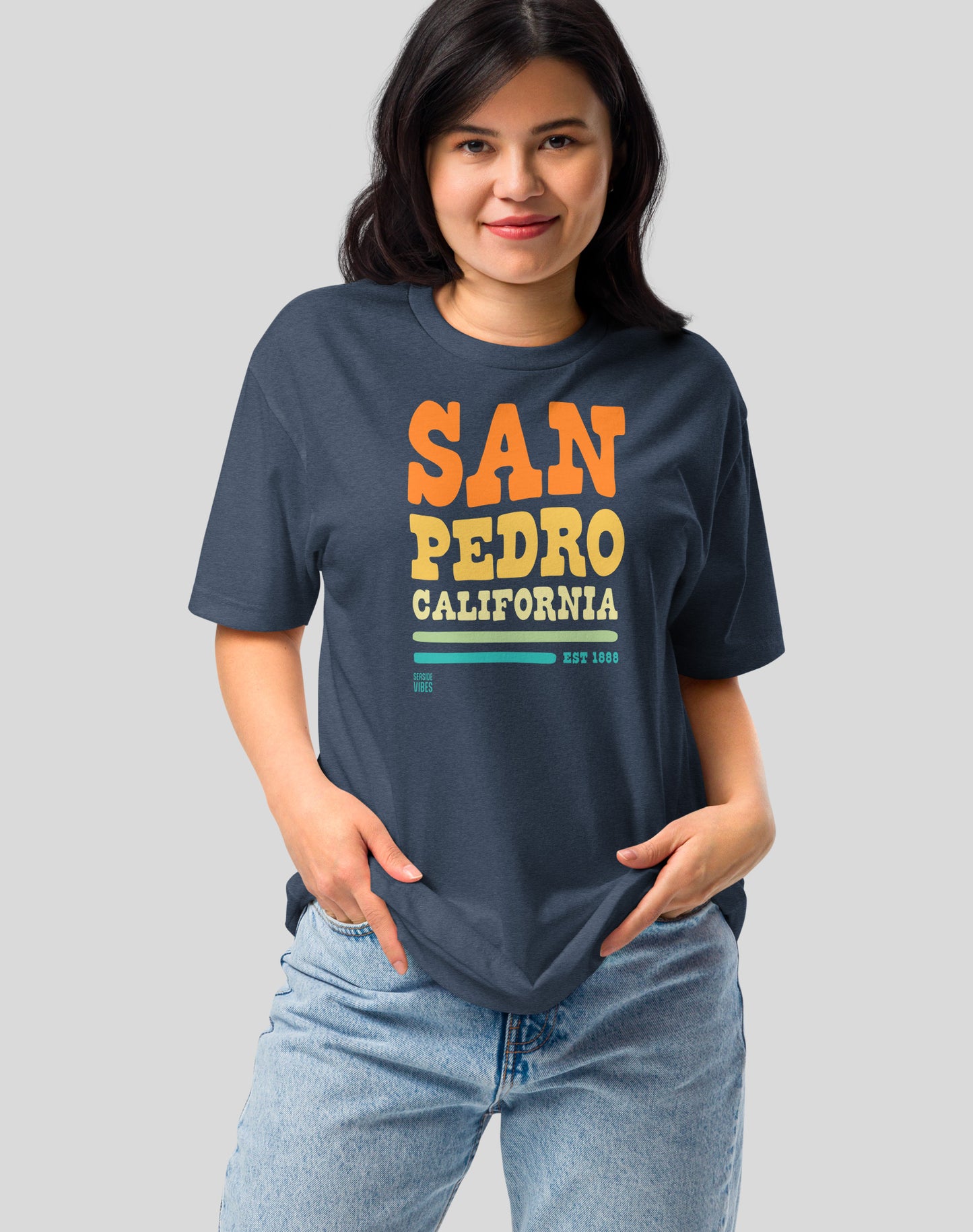 San Pedro Vibes Tee - Cotton Blend | Midnight Navy