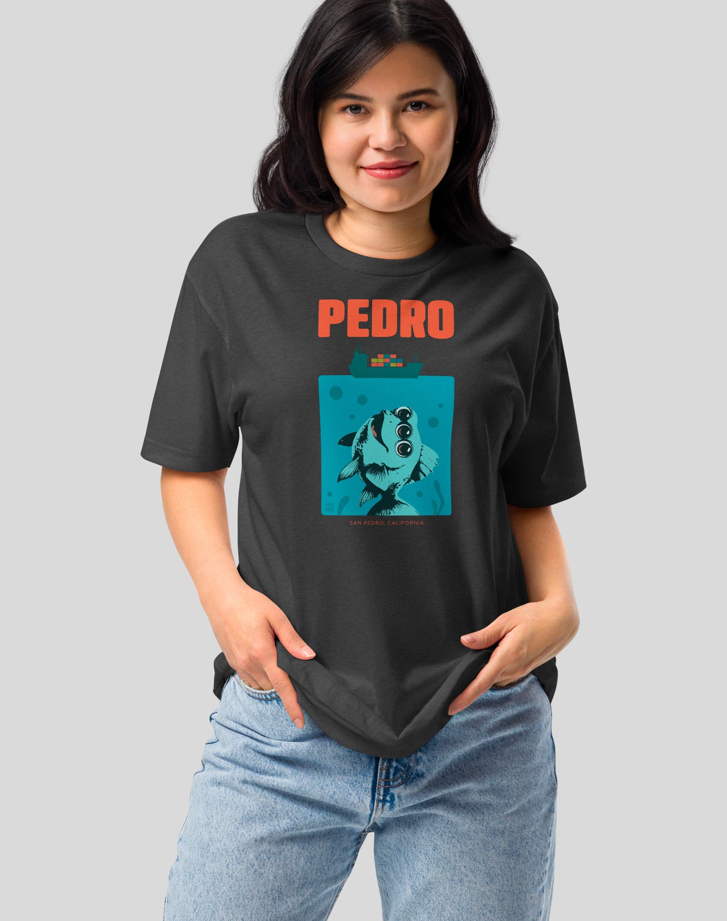 San Pedro We're Gonna Need a Bigger Boat Tee - Cotton Blend | Charcoal