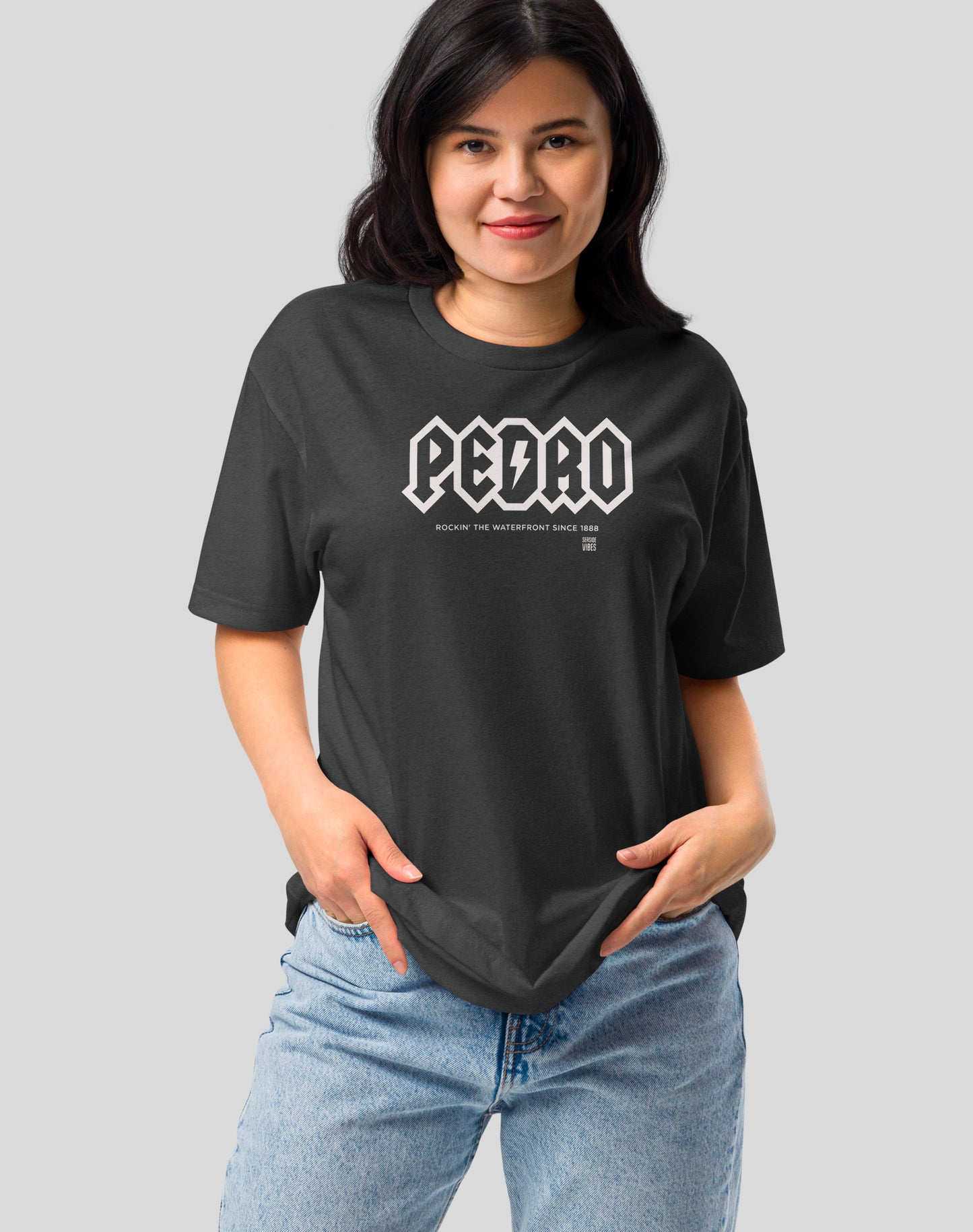 San Pedro Rocks Tee - Cotton Blend | Charcoal