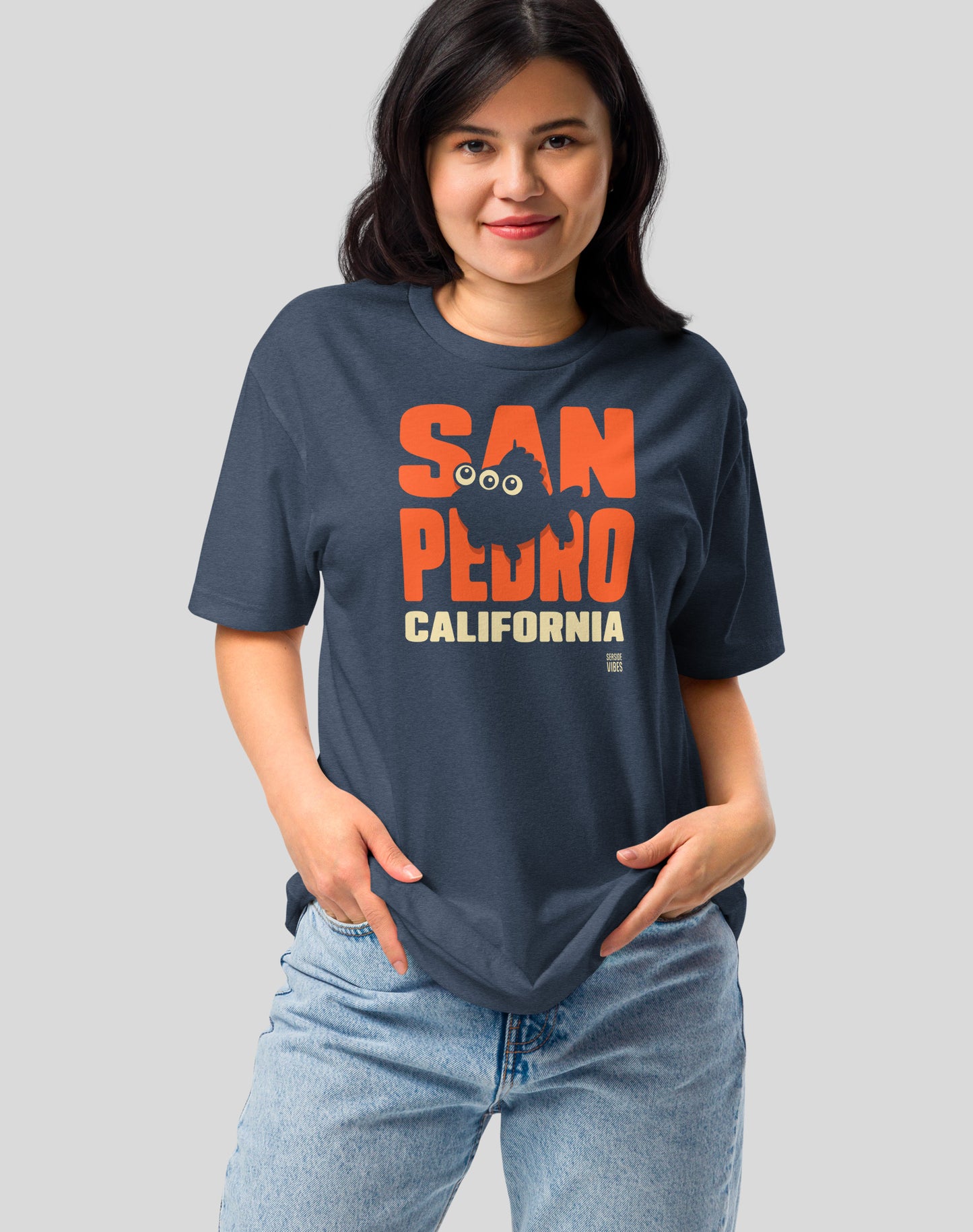 All Eyes on San Pedro Tee - Cotton Blend | Midnight Navy