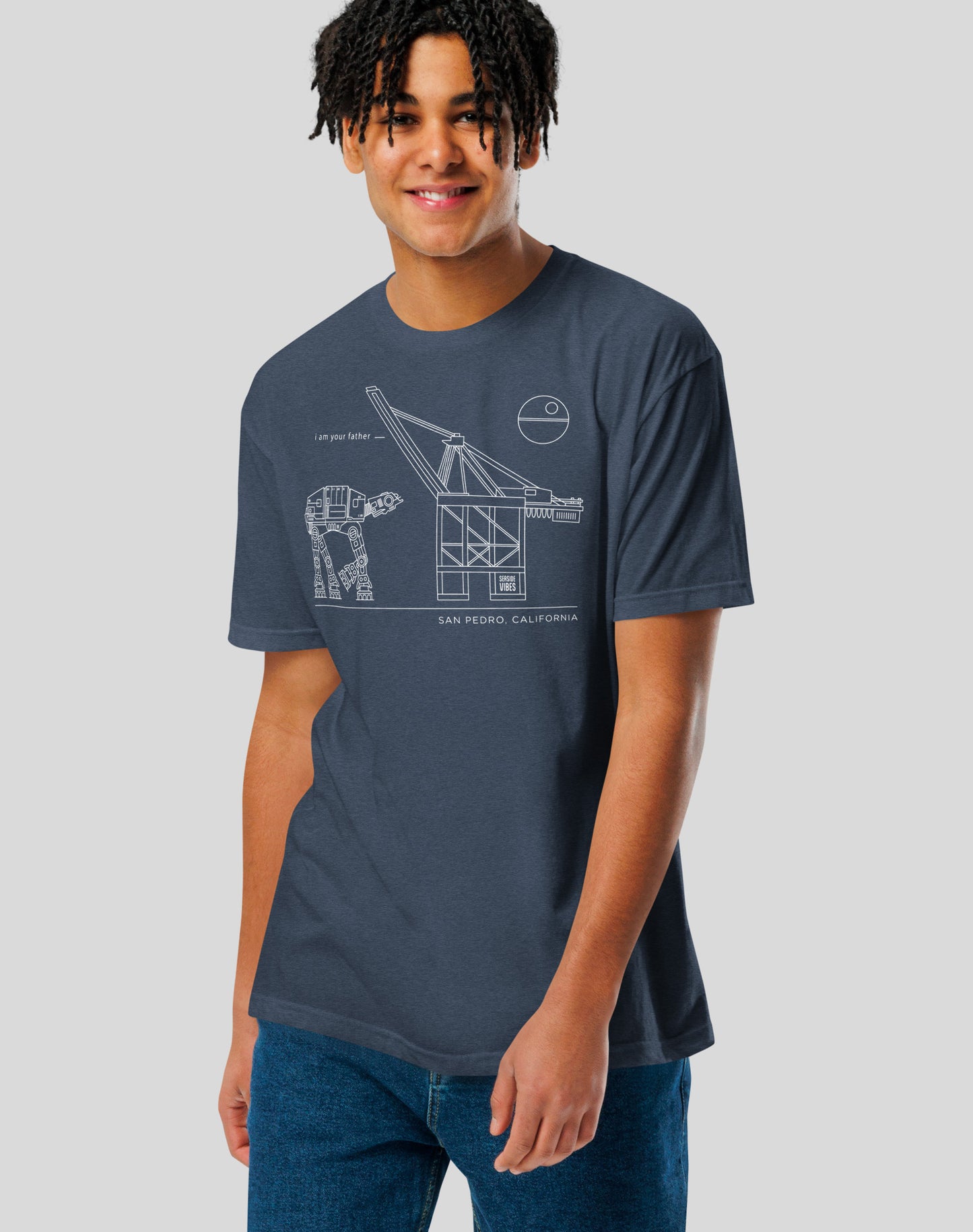 San Pedro I Am Your Father Tee - Cotton Blend | Midnight Navy
