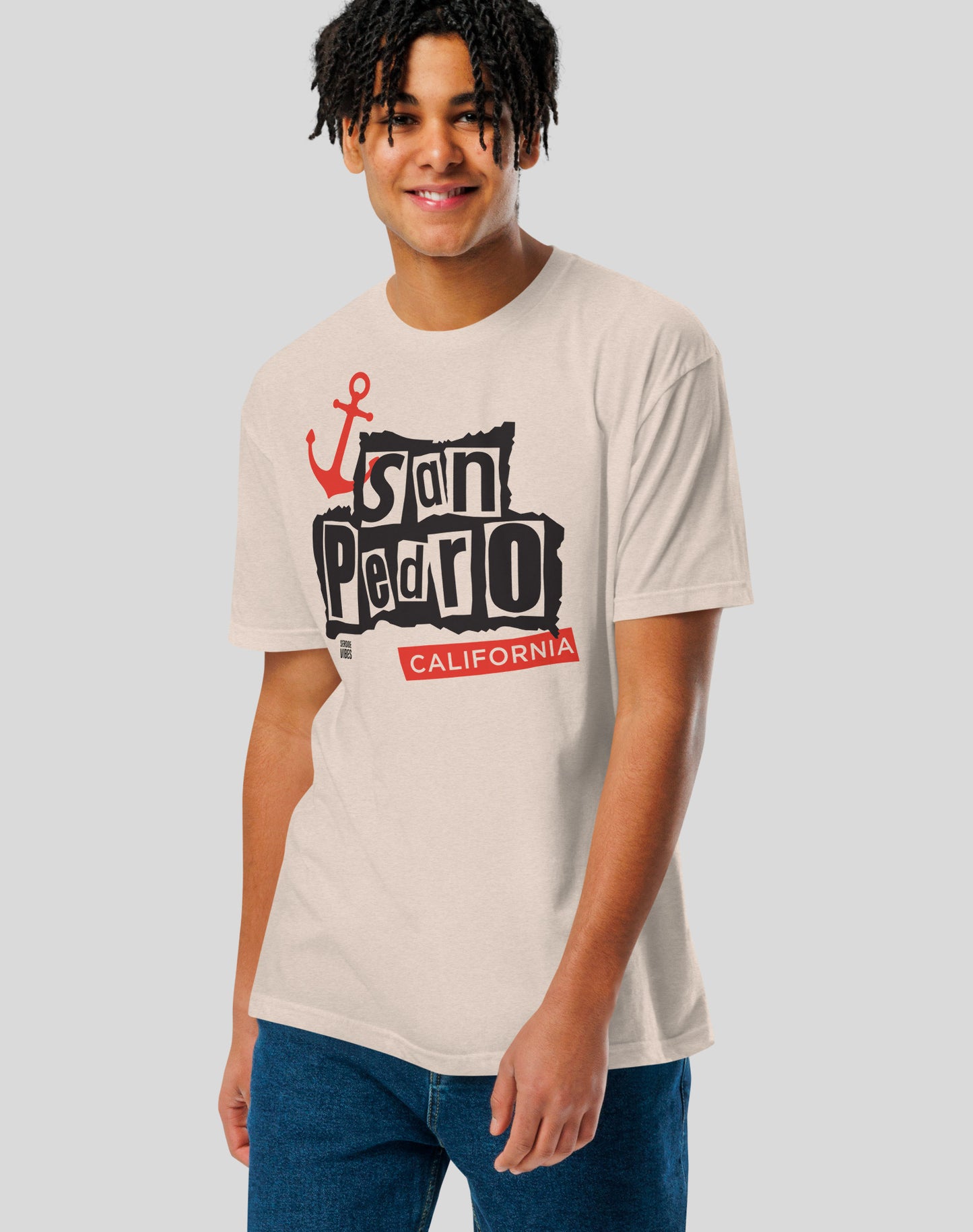 San Pedro Anarchy in the SP Tee - Cotton Blend | Sand
