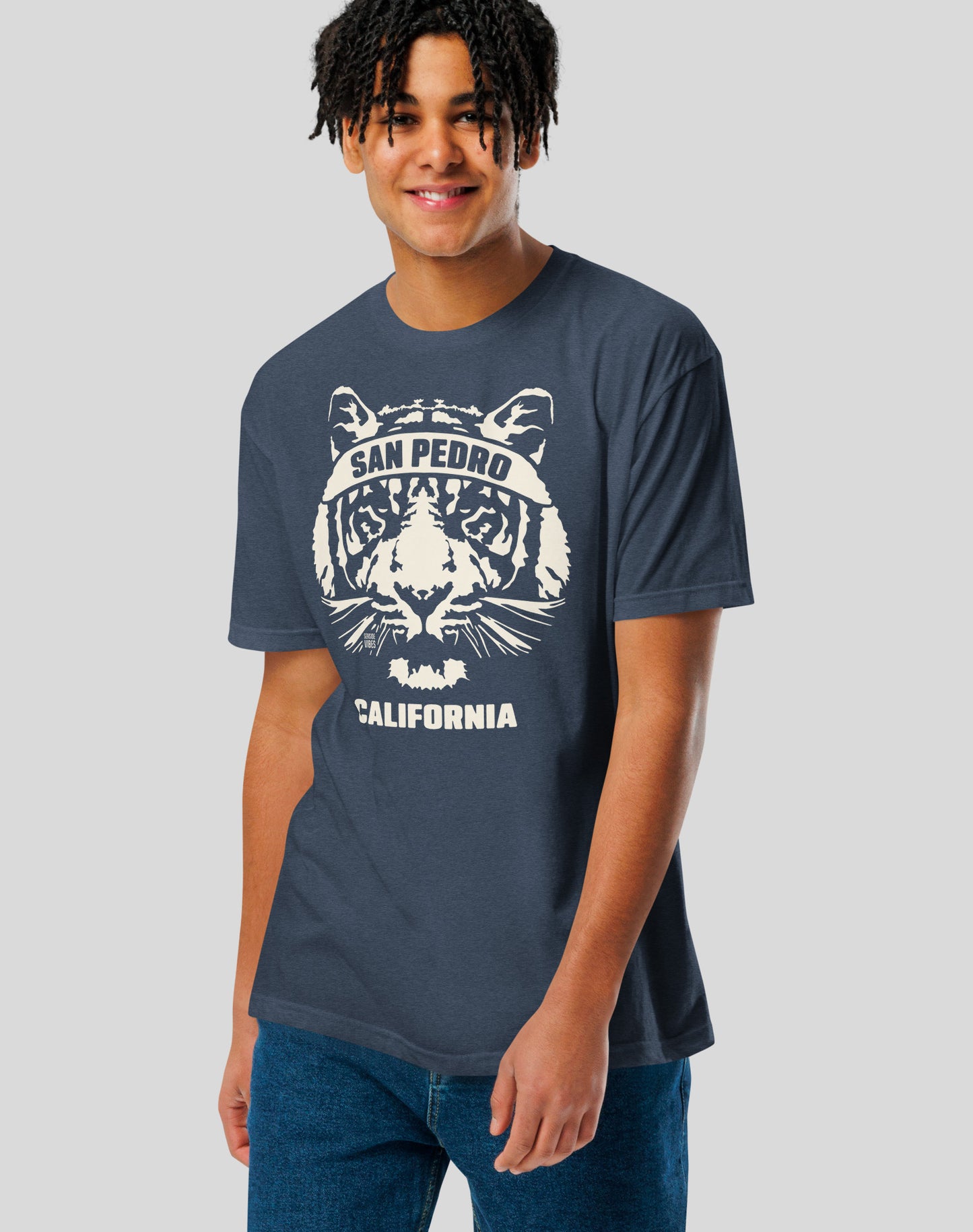 San Pedro Tiger Ambush Tee - Cotton Blend | Midnight Navy