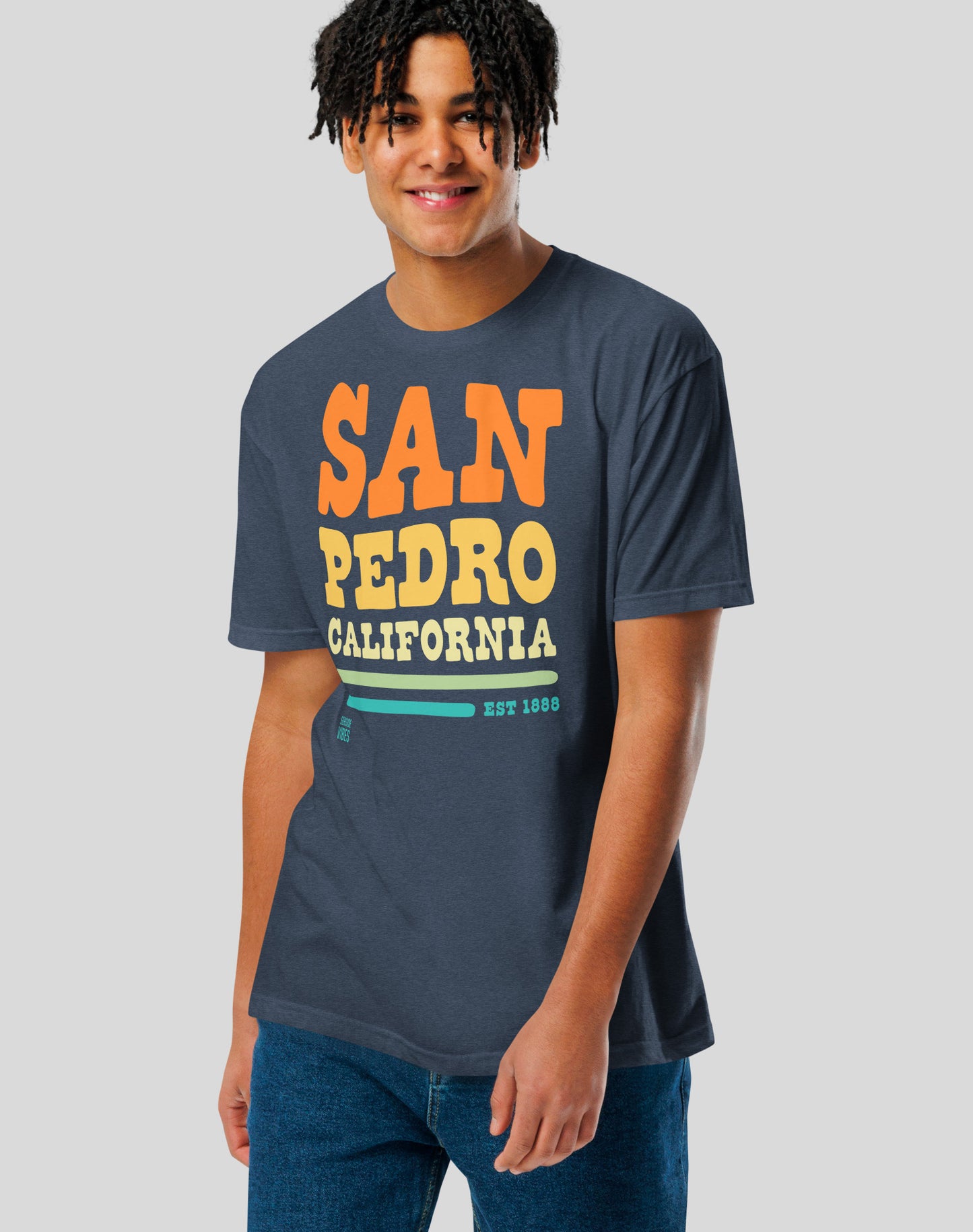 San Pedro Vibes Tee - Cotton Blend | Midnight Navy