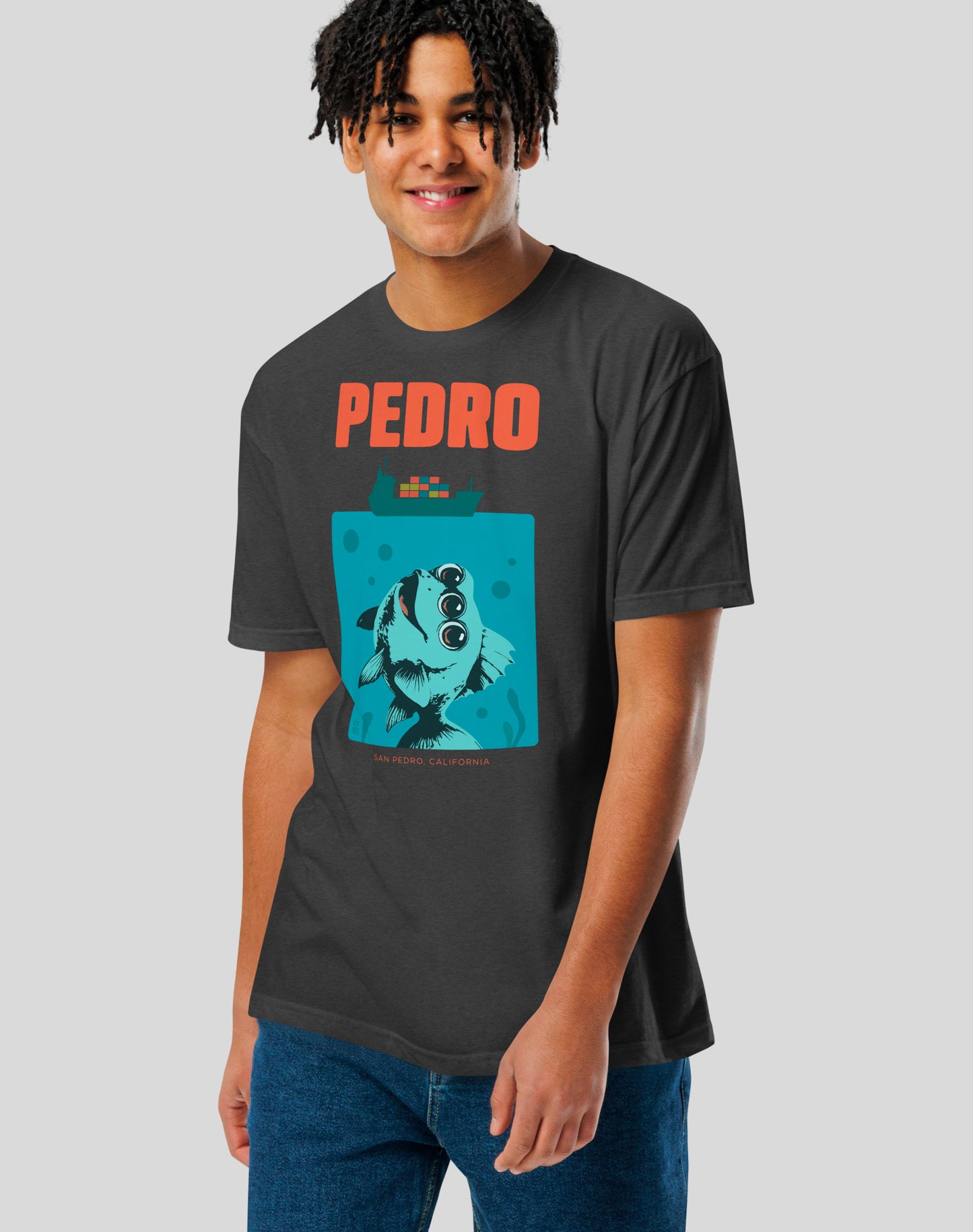 San Pedro We're Gonna Need a Bigger Boat Tee - Cotton Blend | Charcoal