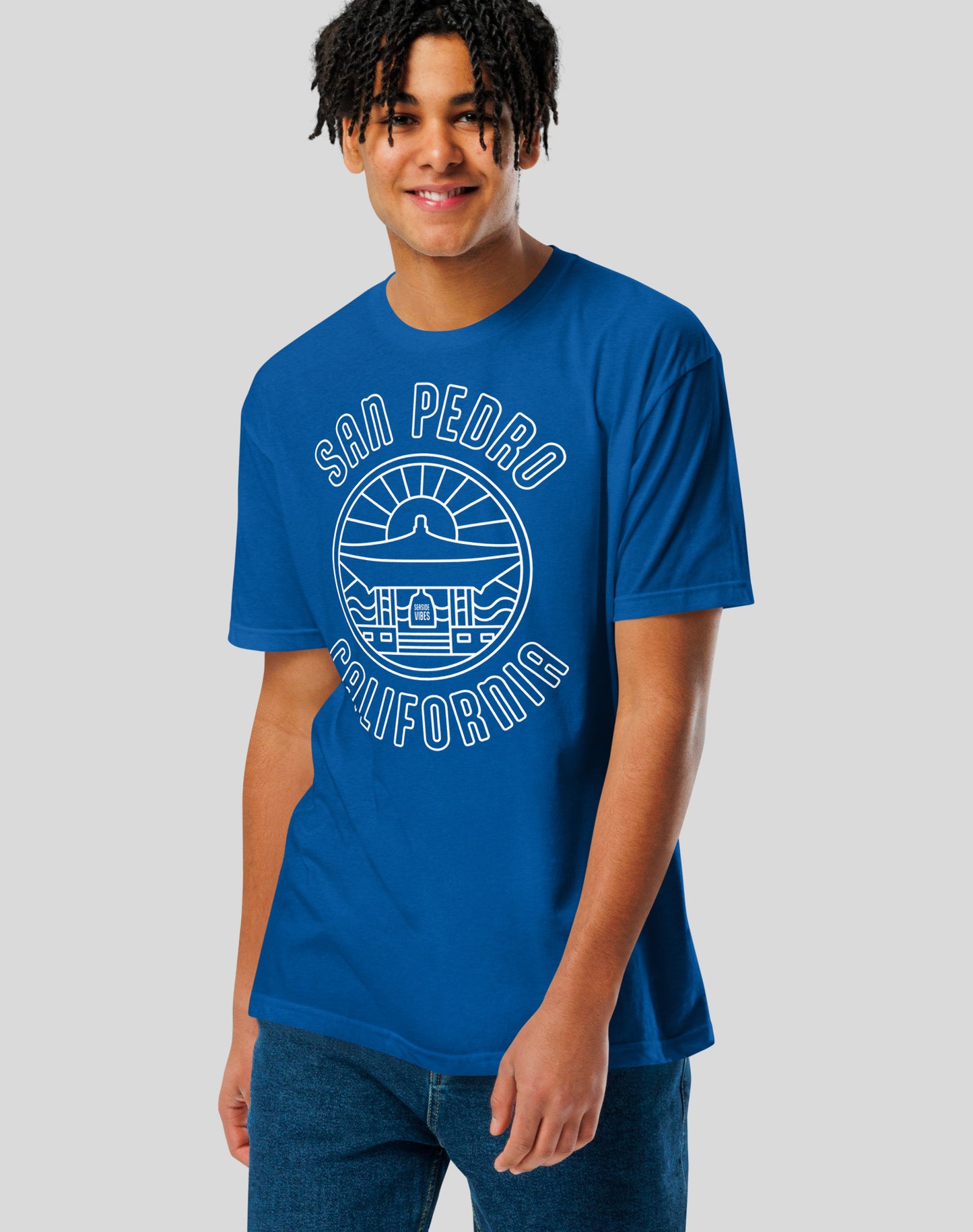 San Pedro Korean Bell of Friendship Tee - Cotton Blend | Royal