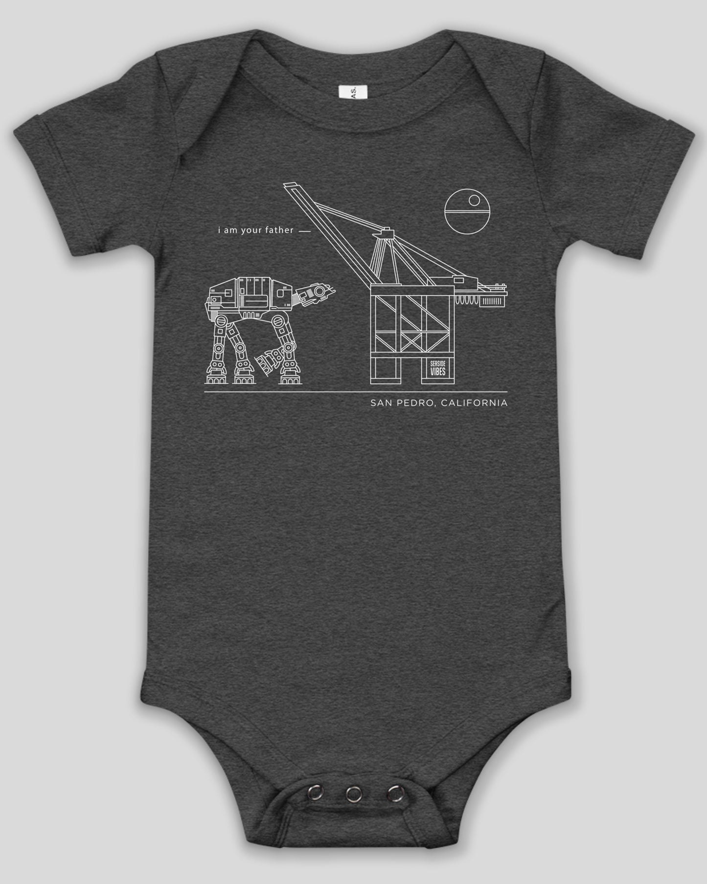 San Pedro I Am Your Father Onesie | Dark Grey Heather