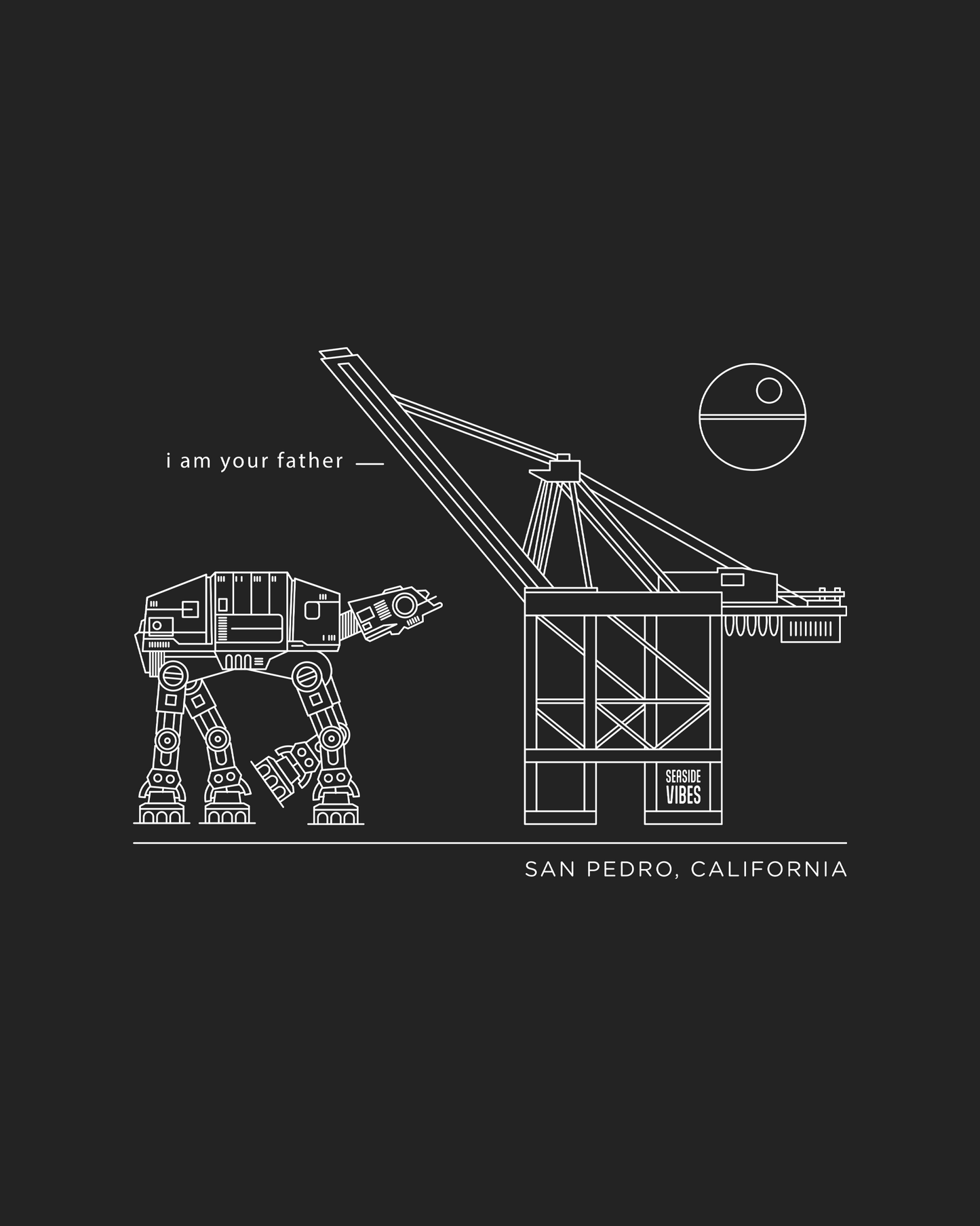 San Pedro I Am Your Father Onesie | Dark Grey Heather