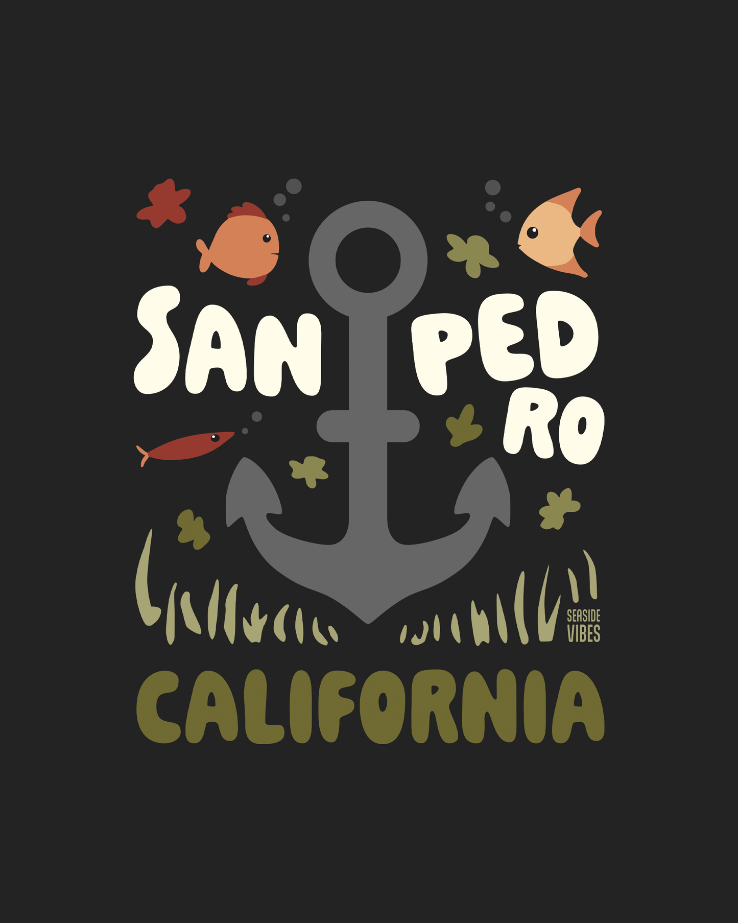 San Pedro Anchor Onesie | Dark Grey Heather