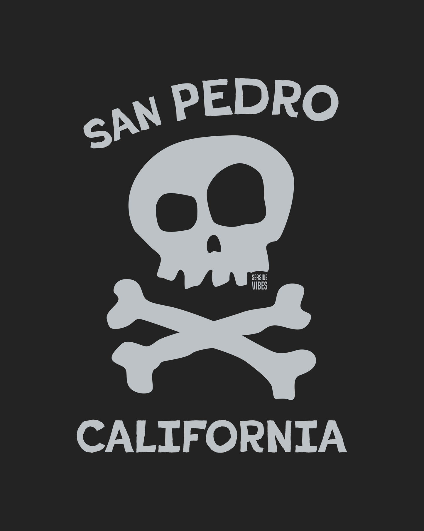 San Pedro Skull & Bones Onesie | Dark Grey Heather
